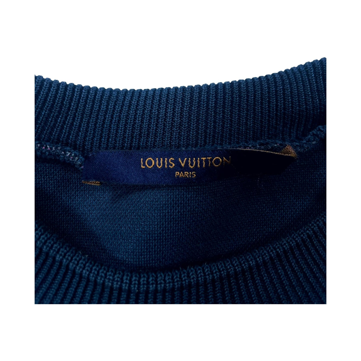 Louis Vuitton Plaid Monogram Crewneck Navy & Pink Sweatshirt
