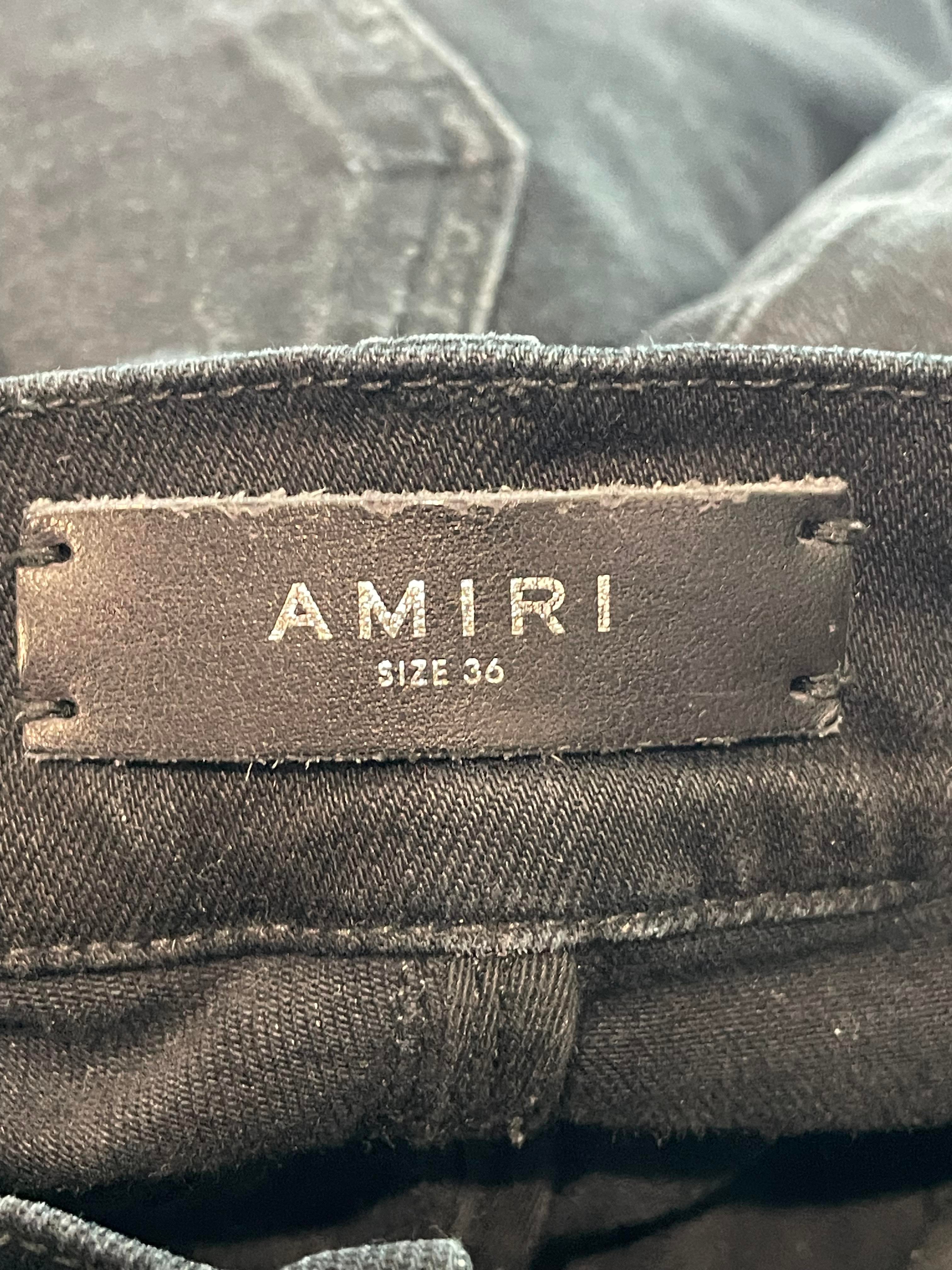 Amiri Thrasher Cheetah Black Jeans