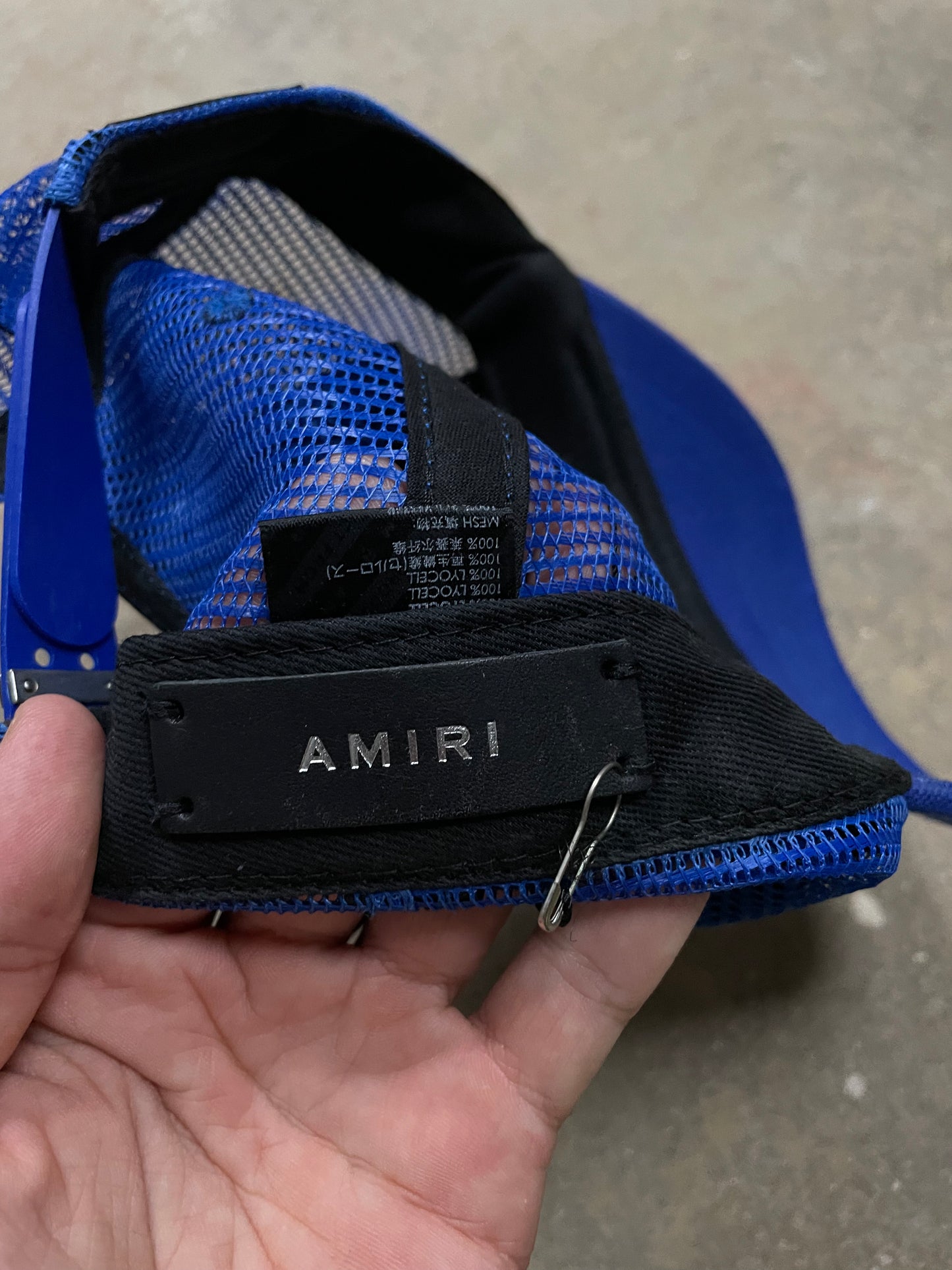 Amiri Blue Paint Drip Trucker OS Used