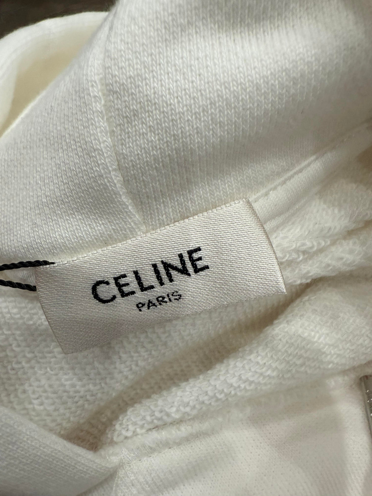 Celine Gradient Chest Logo White Yellow & Pink Hoodie