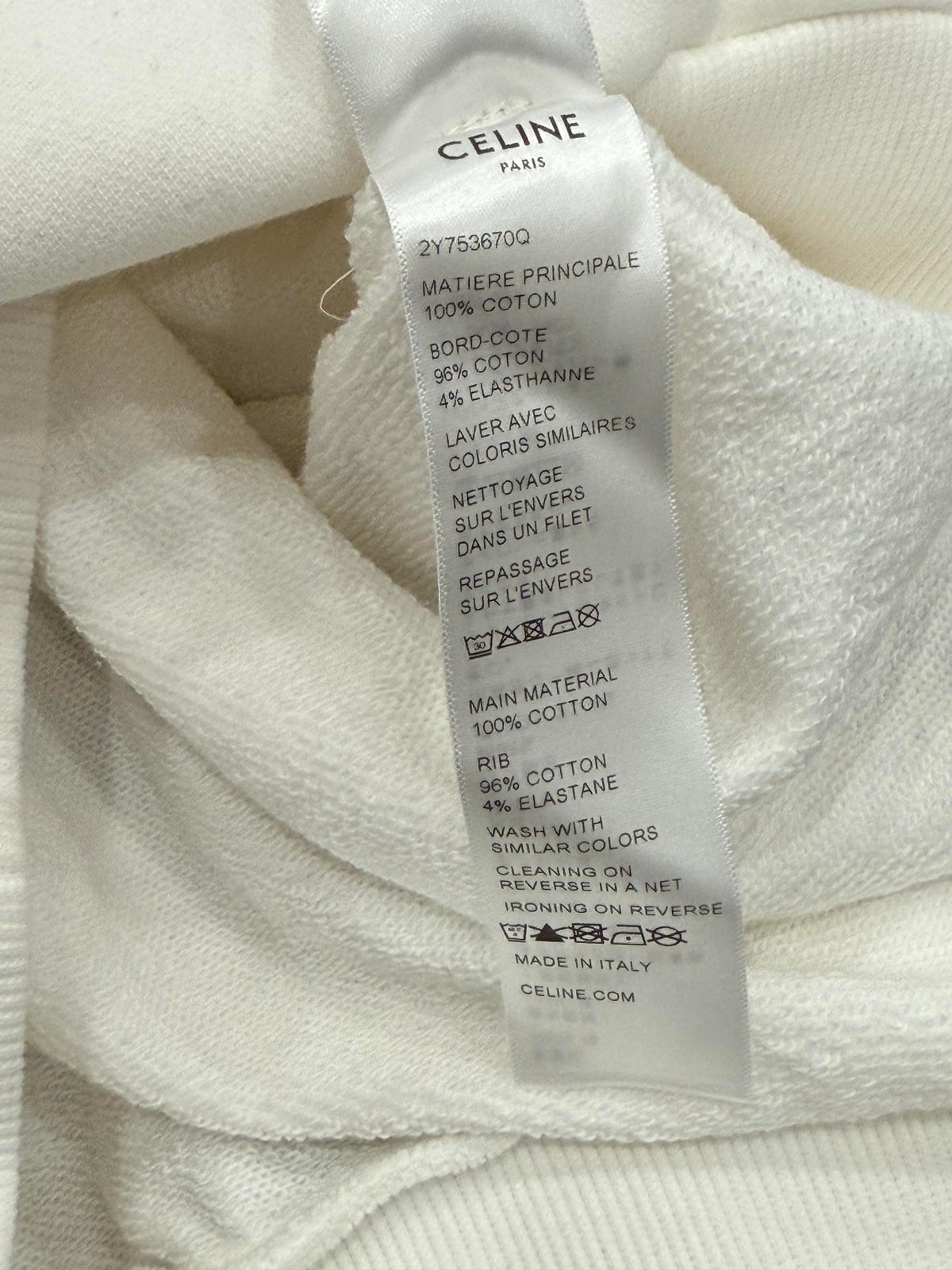 Celine Gradient Chest Logo White Yellow & Pink Hoodie