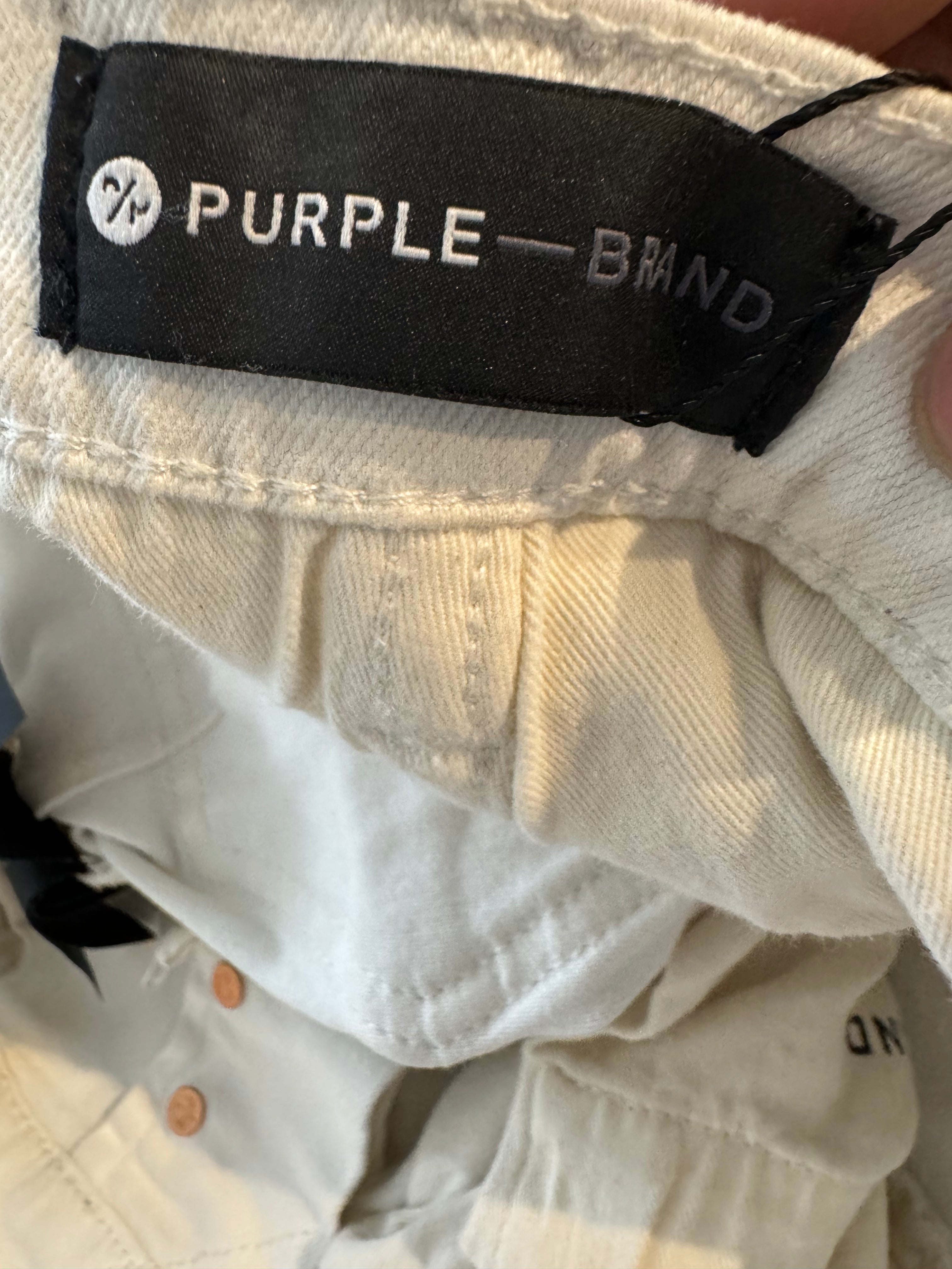 Purple Jeans White White Stripe Used 32
