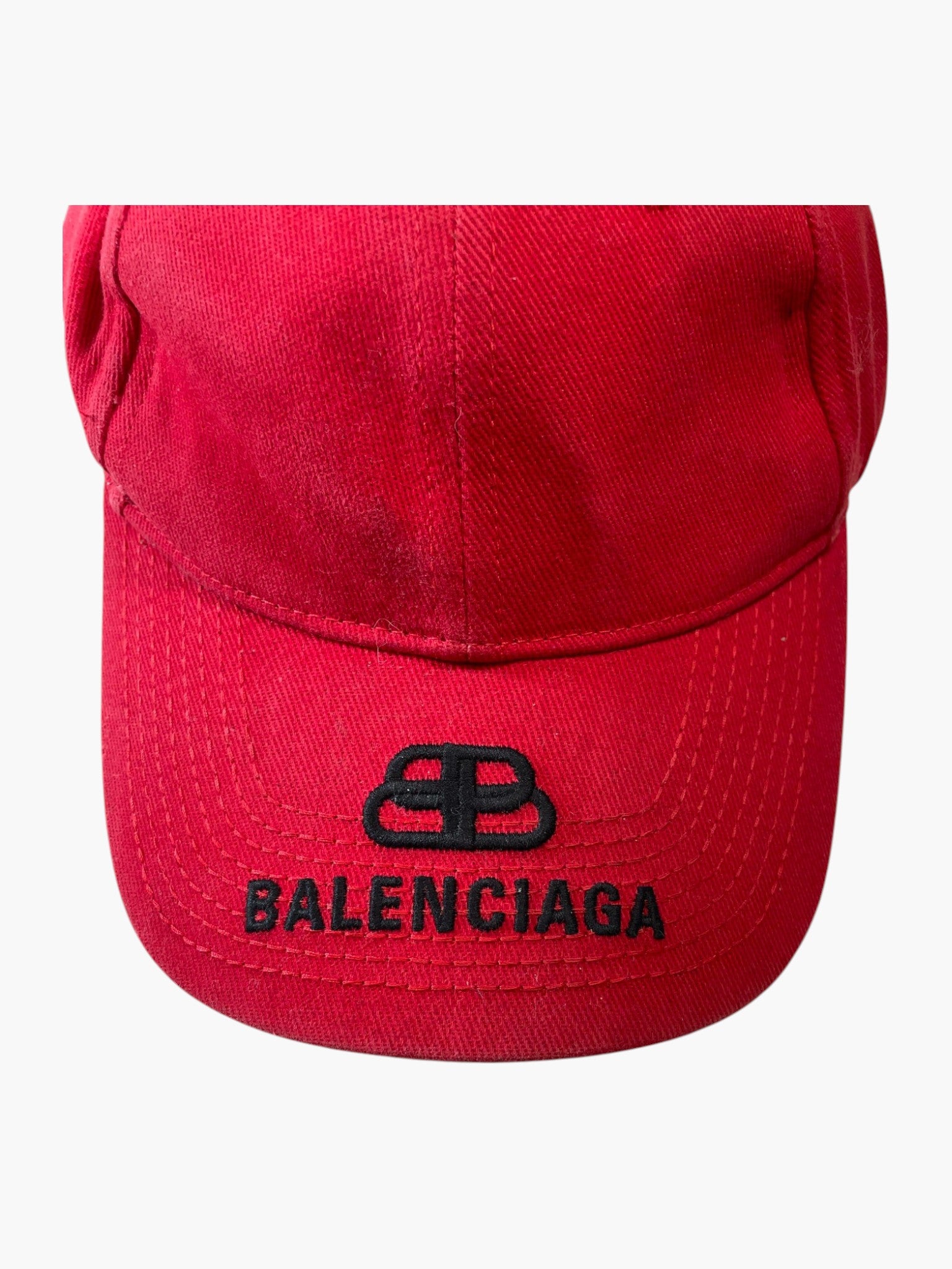 Balenciaga BB Logo Red & Black Hat