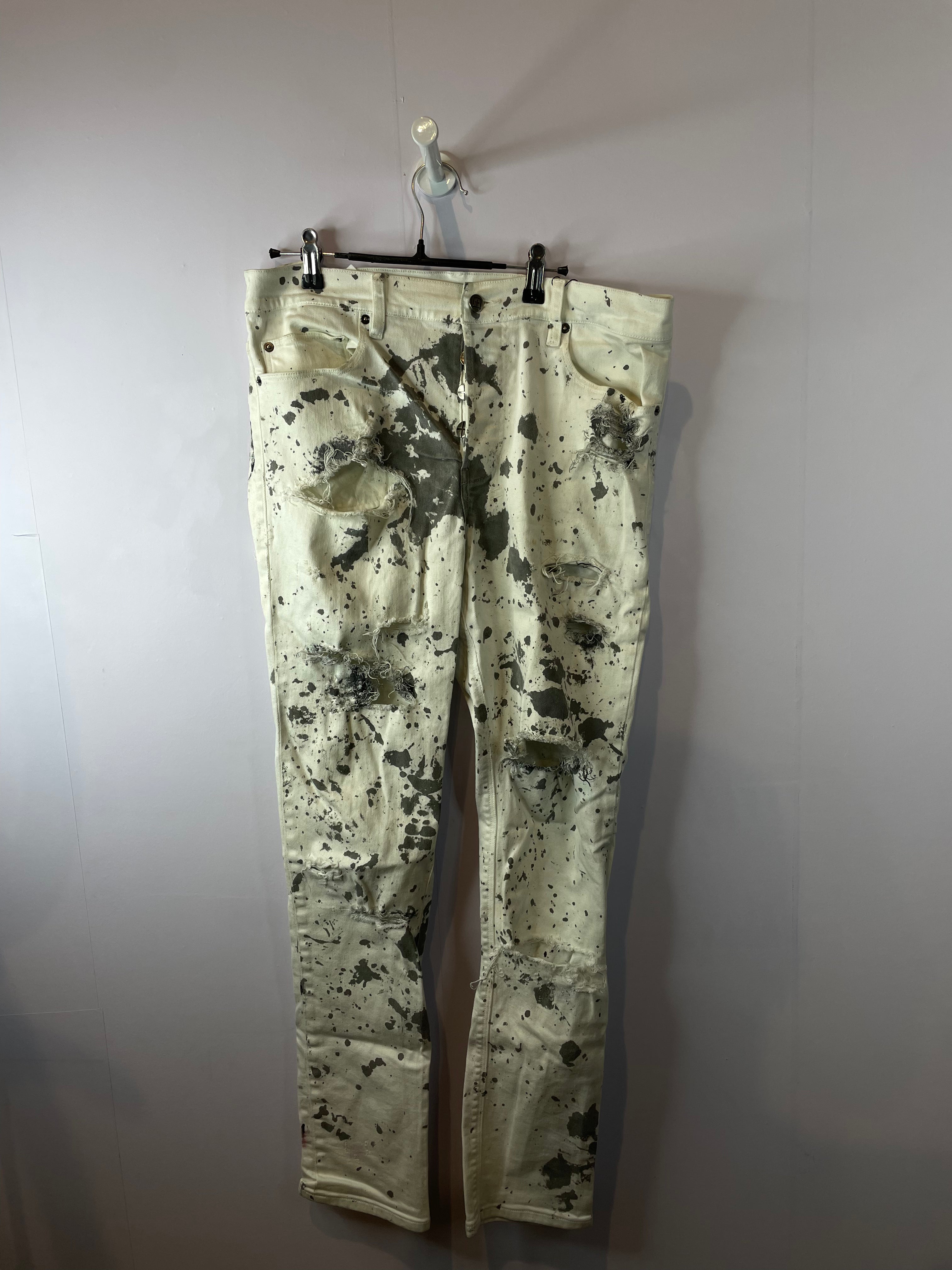 Ksubi Jeans White Paint Splatter Used 34