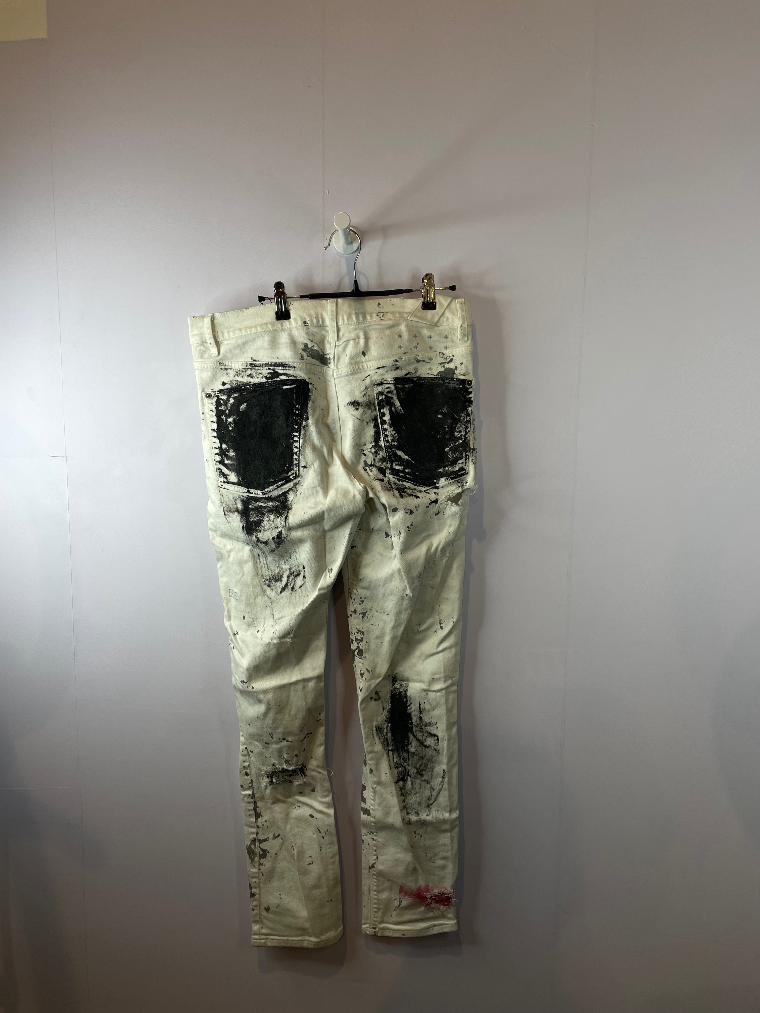 Ksubi Jeans White Paint Splatter Used 34