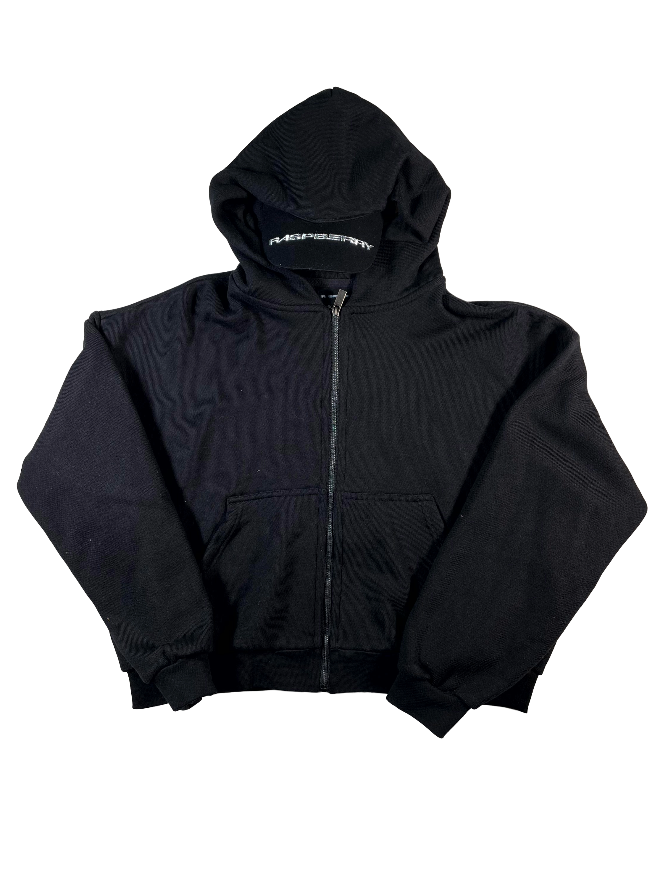 GV Dad Cap Zip Up Black Hoodie