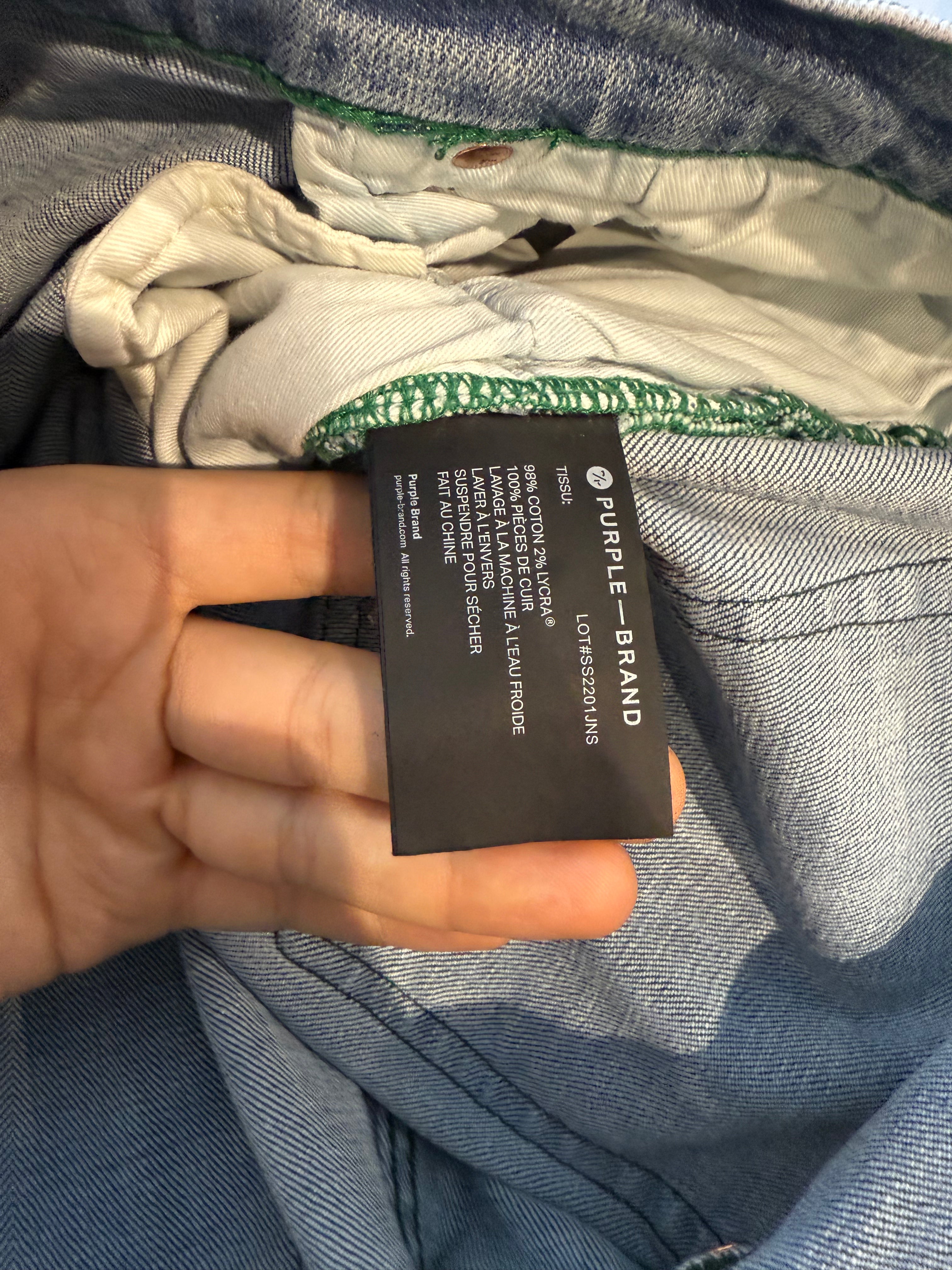 Purple Brand Jeans Light Wash Paint Splatter