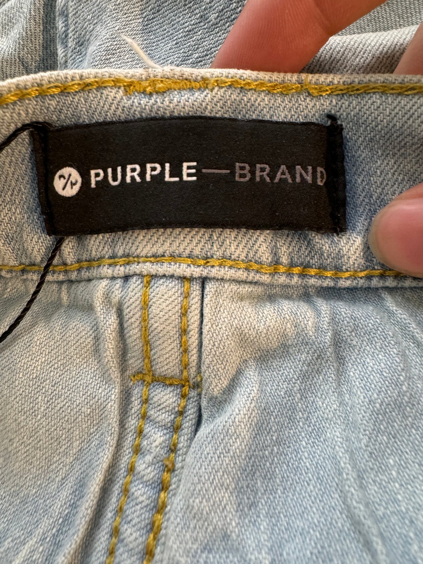 Purple Jeans Light Wash Ripped Used 33