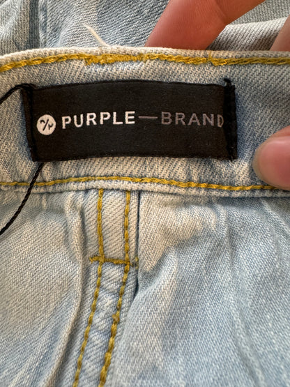 Purple Jeans Light Wash Ripped Used 33