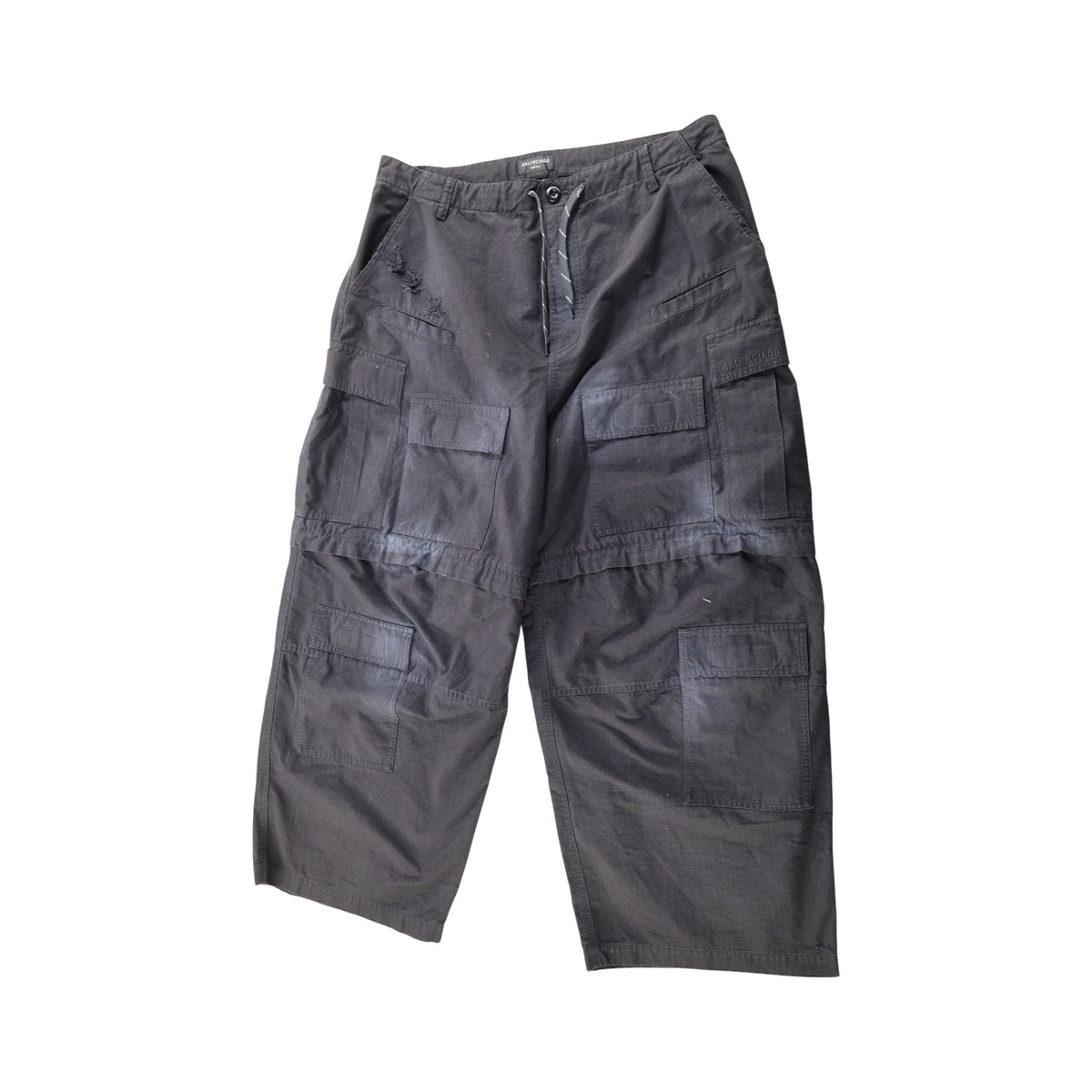 Balenciaga Cargo Black Wash Pants