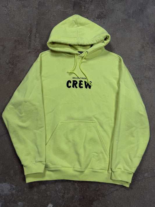 Balenciaga Lime Crew Hoodie Used Small