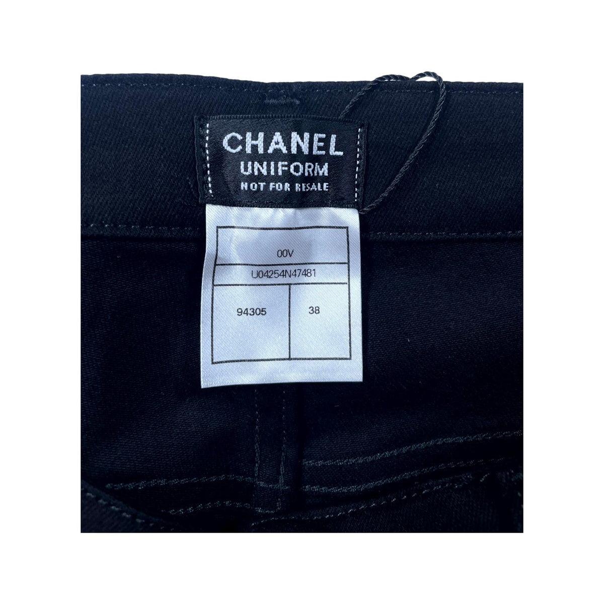 Chanel Uniform Black Jeans