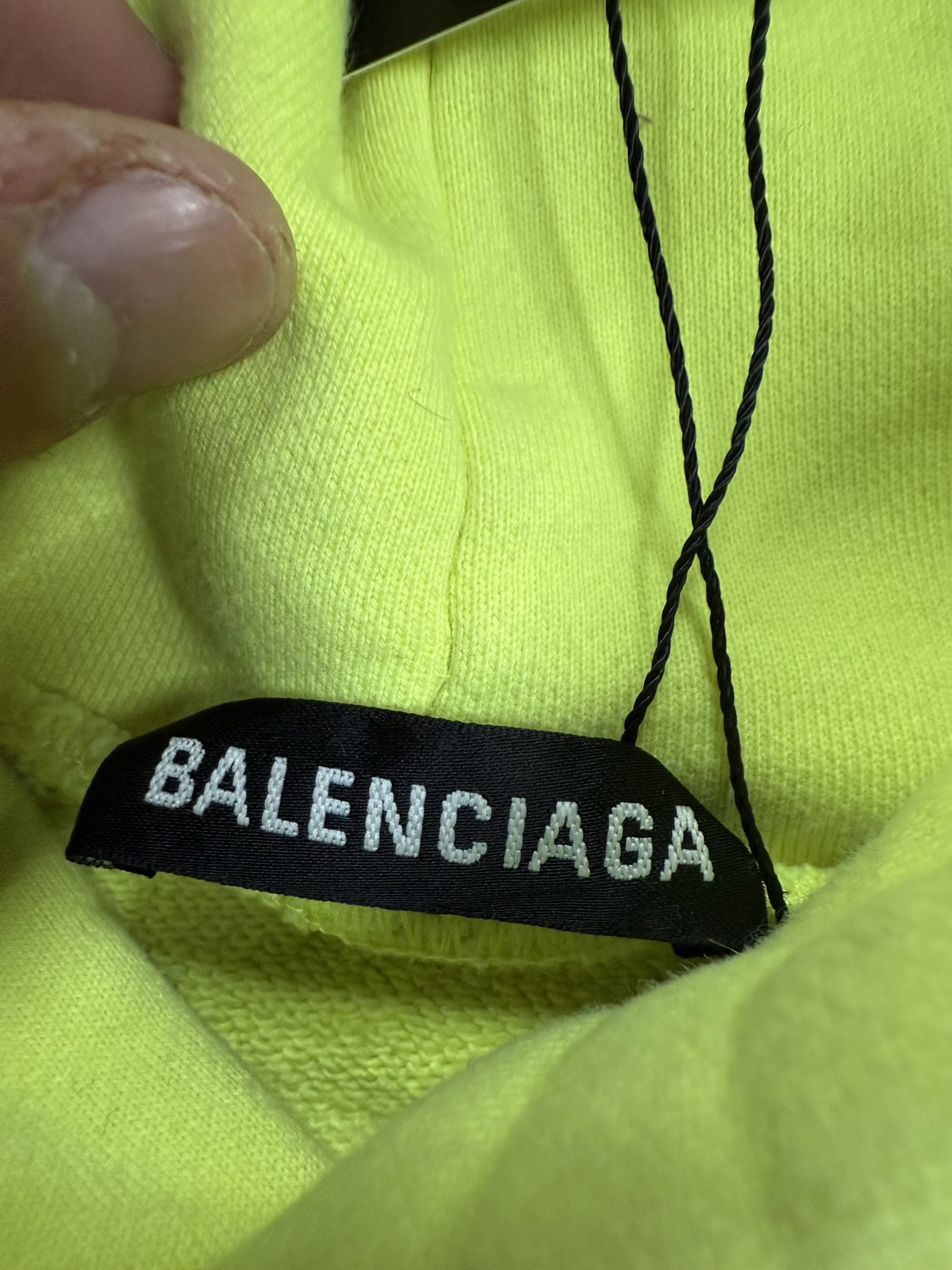 Balenciaga Lime Crew Hoodie Used Small