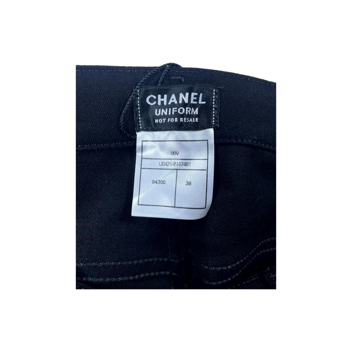 Chanel Uniform Black Jeans