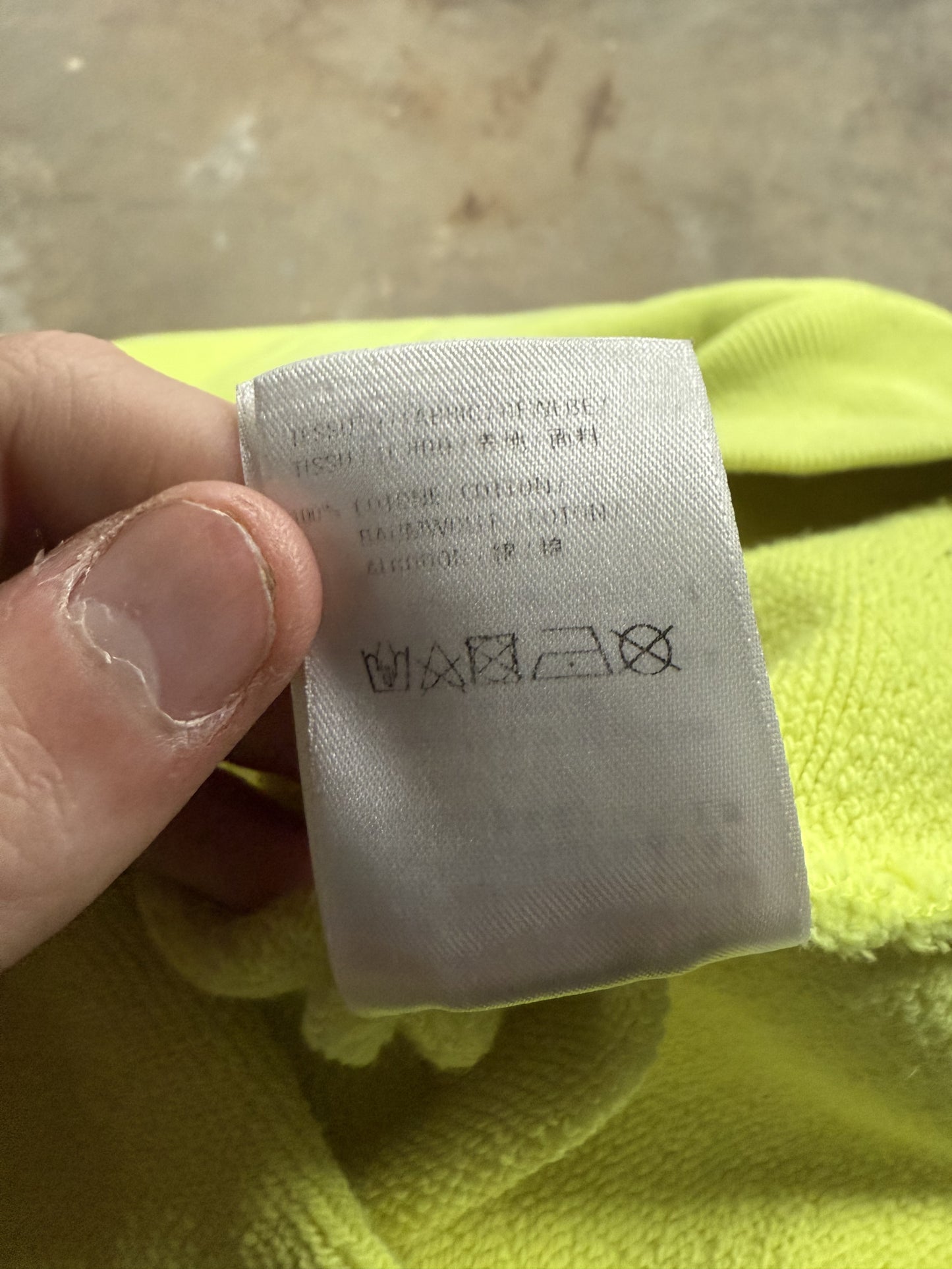 Balenciaga Lime Crew Hoodie Used Small