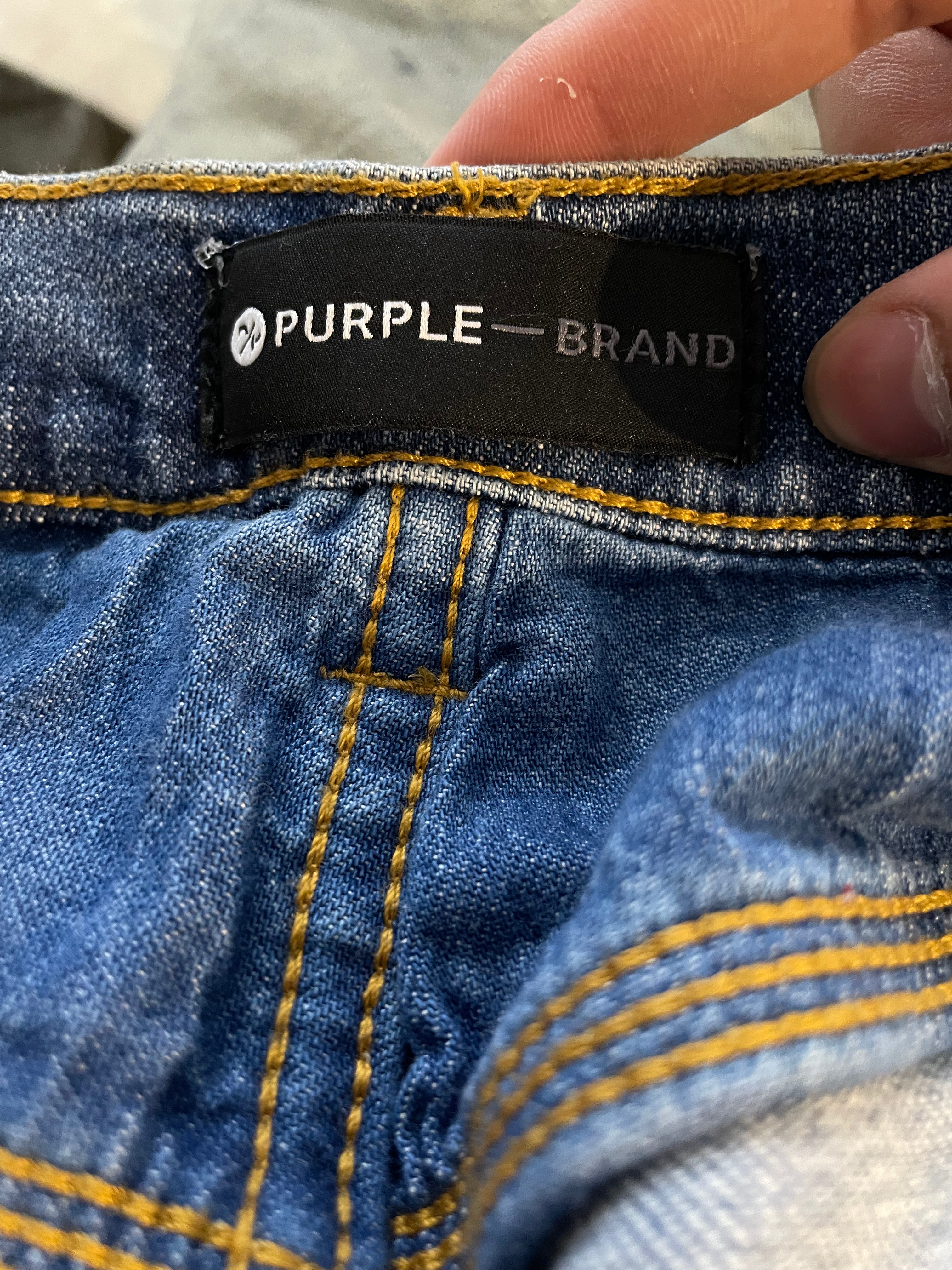 Purple Brand Jeans Paint Splatter Used 34