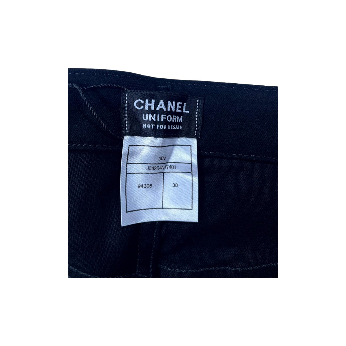 Chanel Uniform Black Jeans