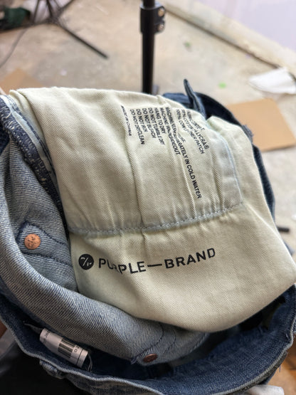 Purple Brand Blue Dye Light Wash Jeans
