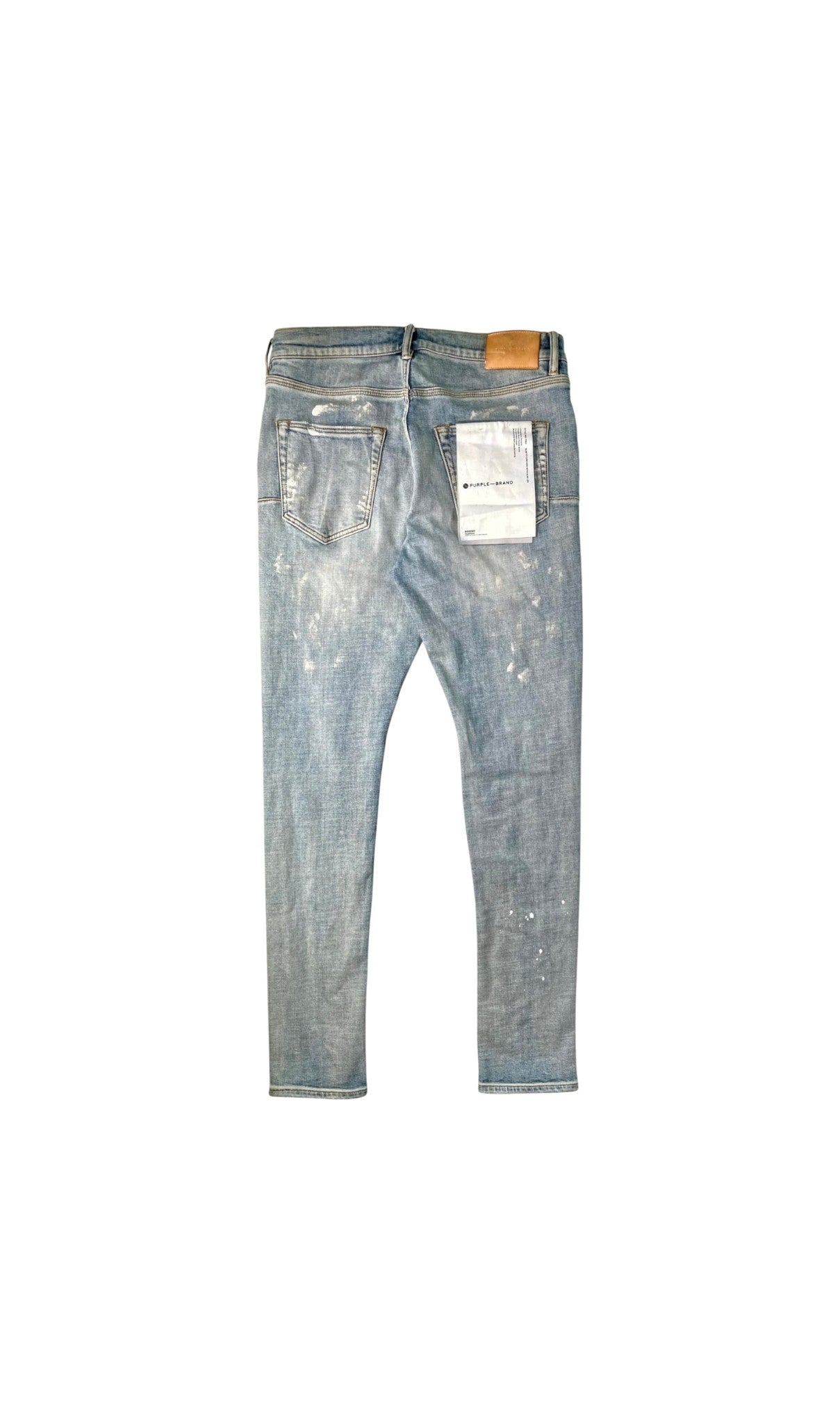Purple Brand Splatter Light Wash Jeans