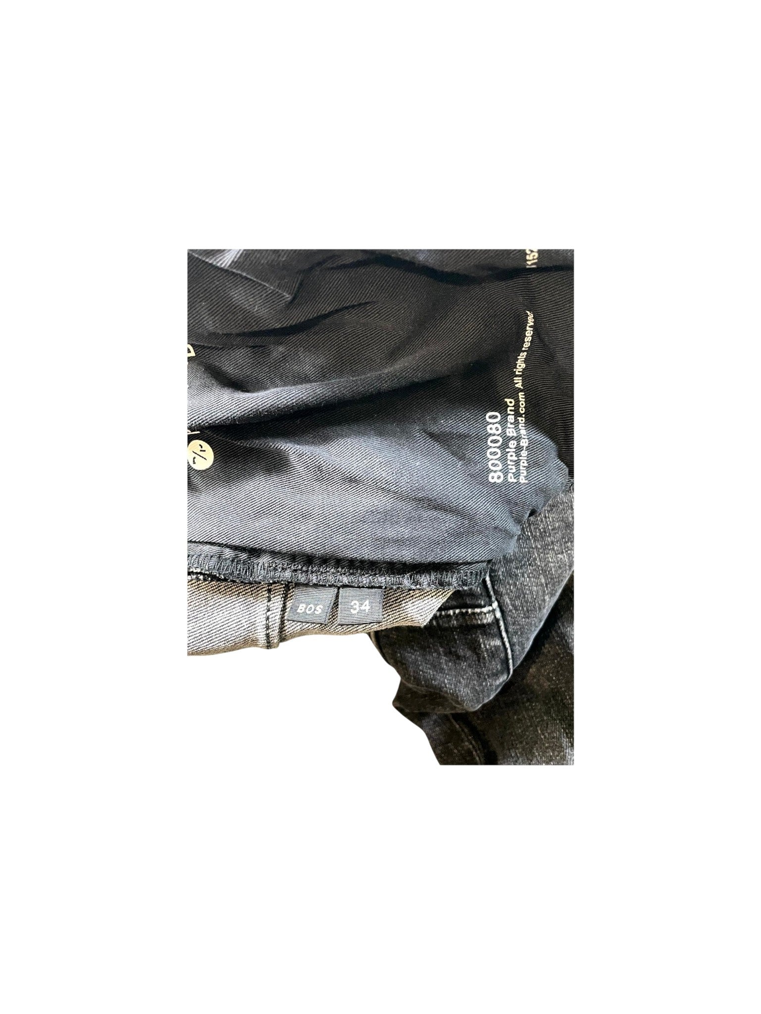 Purple Brand Splatter Ripped Grey Wash Jeans
