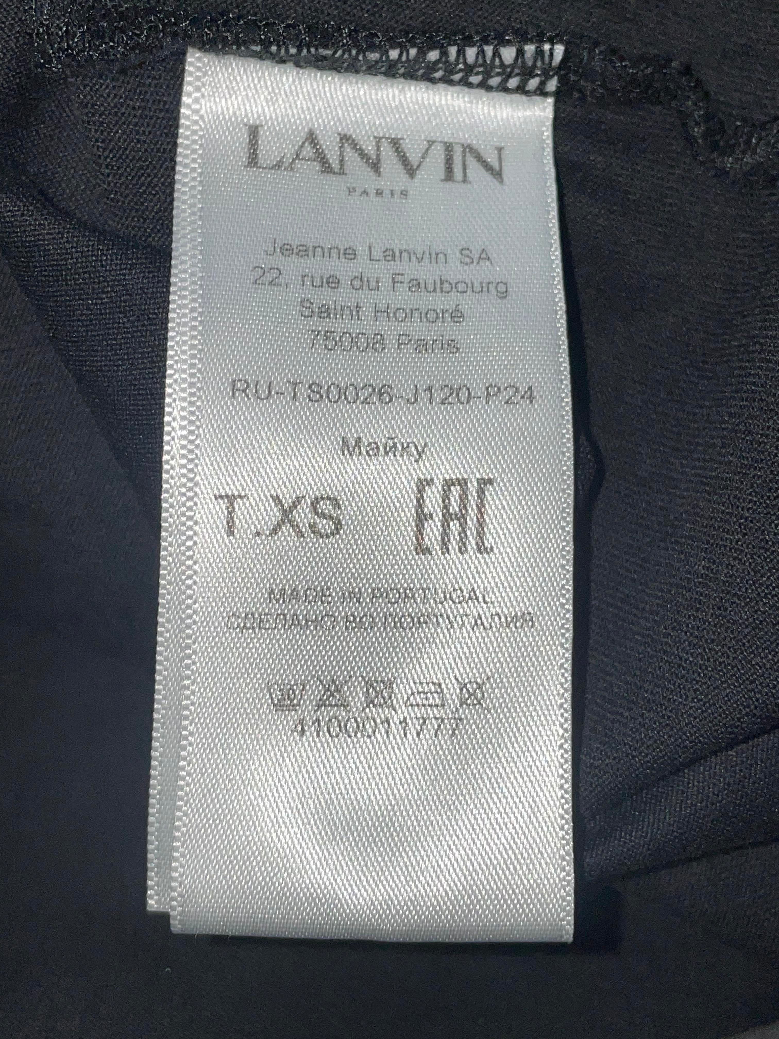 Lanvin 'Floral' Black Tee