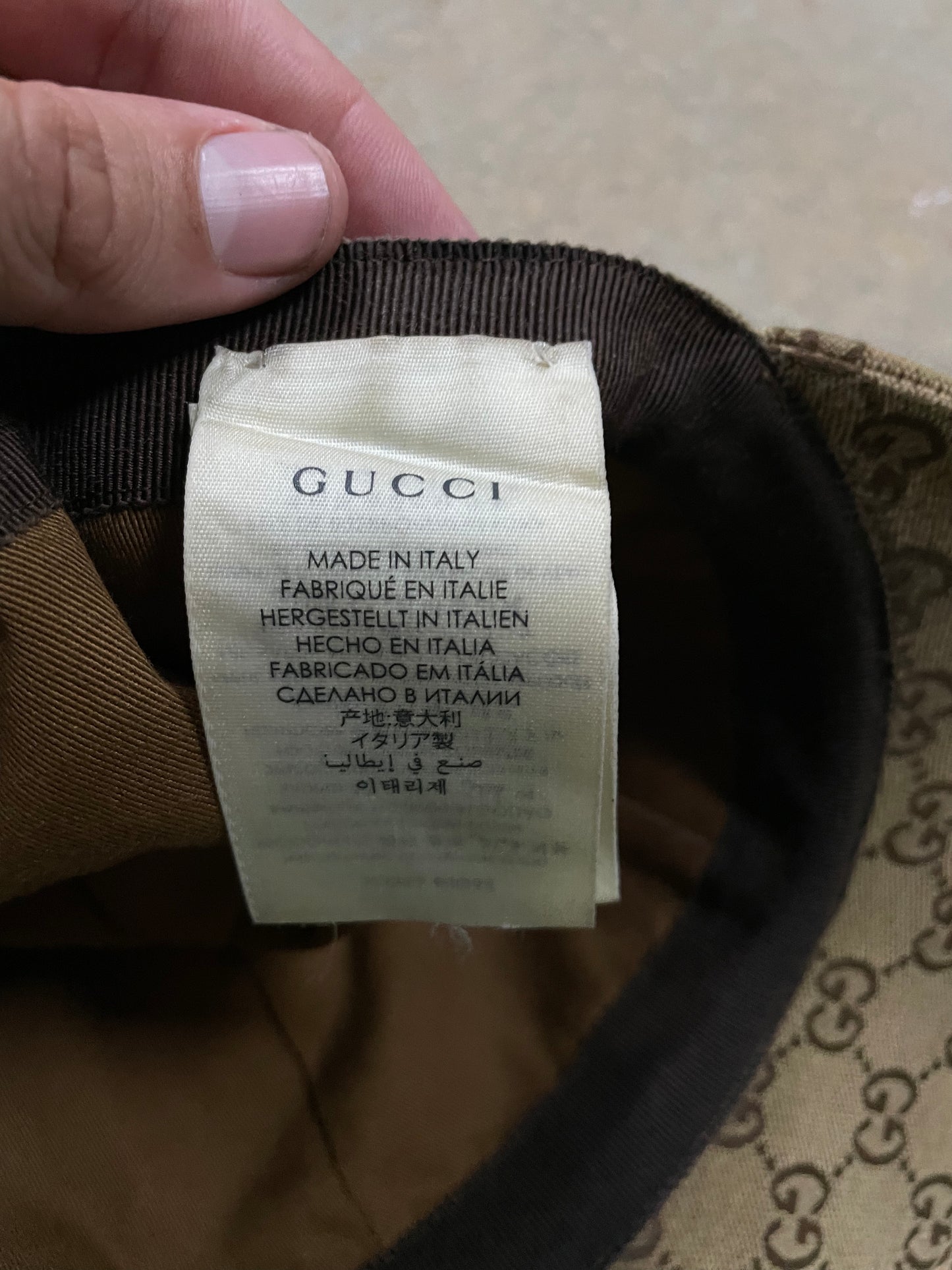 Gucci MonoGram Cap Brown Medium