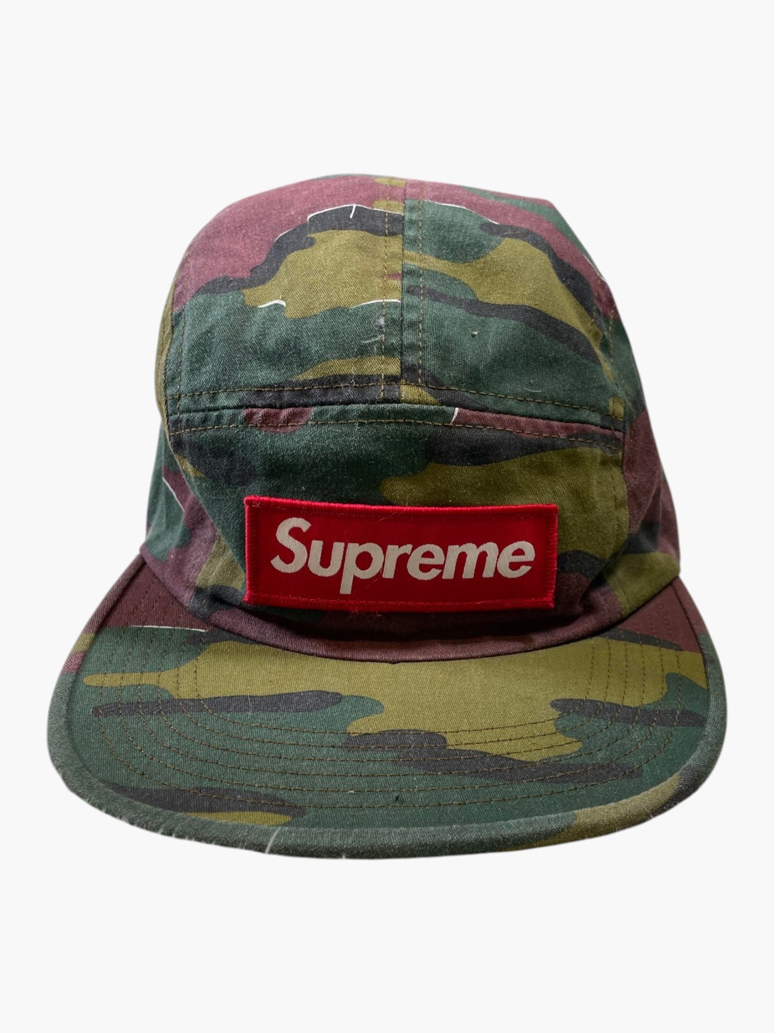 Supreme Red Camo Cap