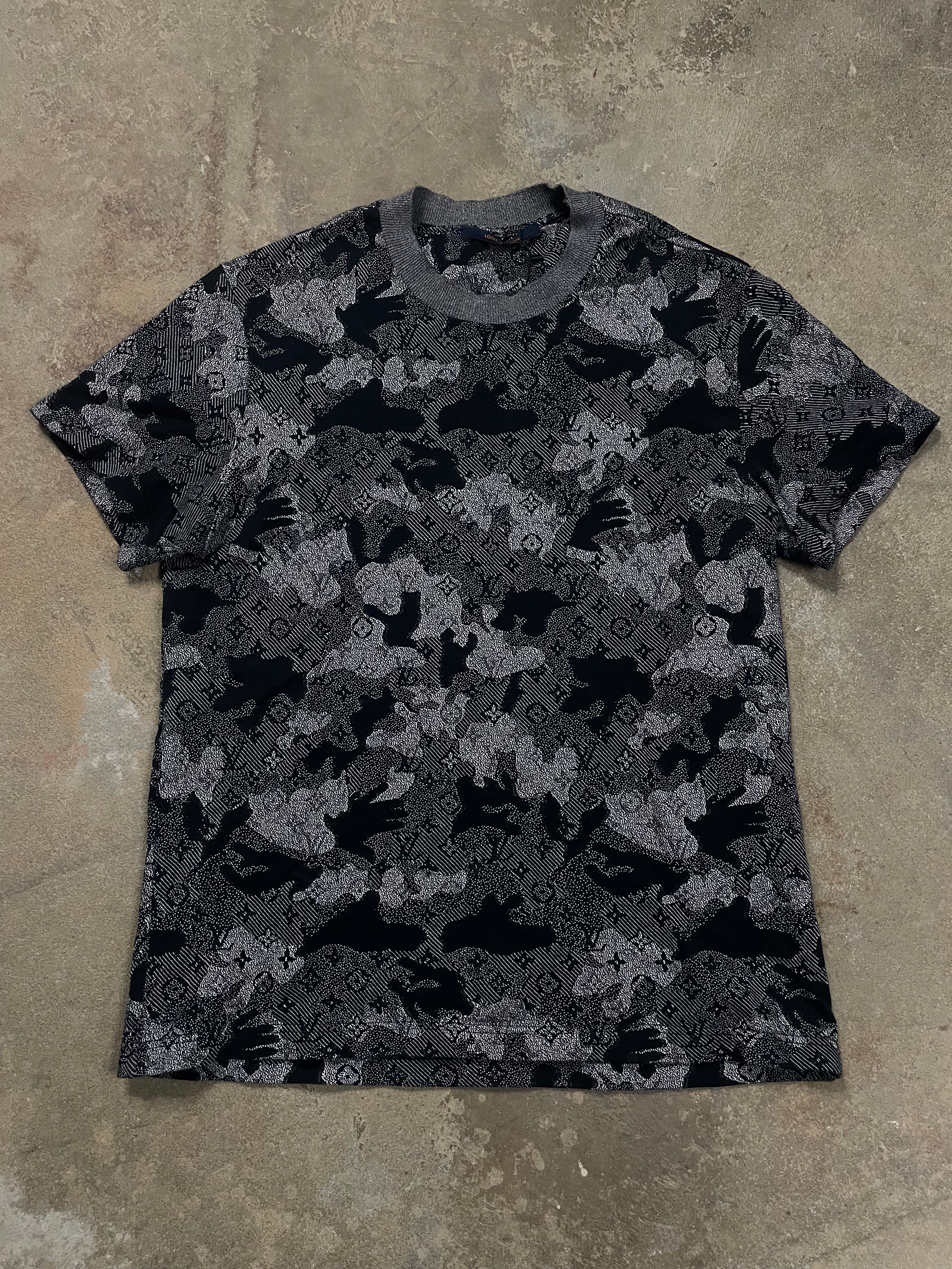 LV 'Monogram' Camo Navy Tee