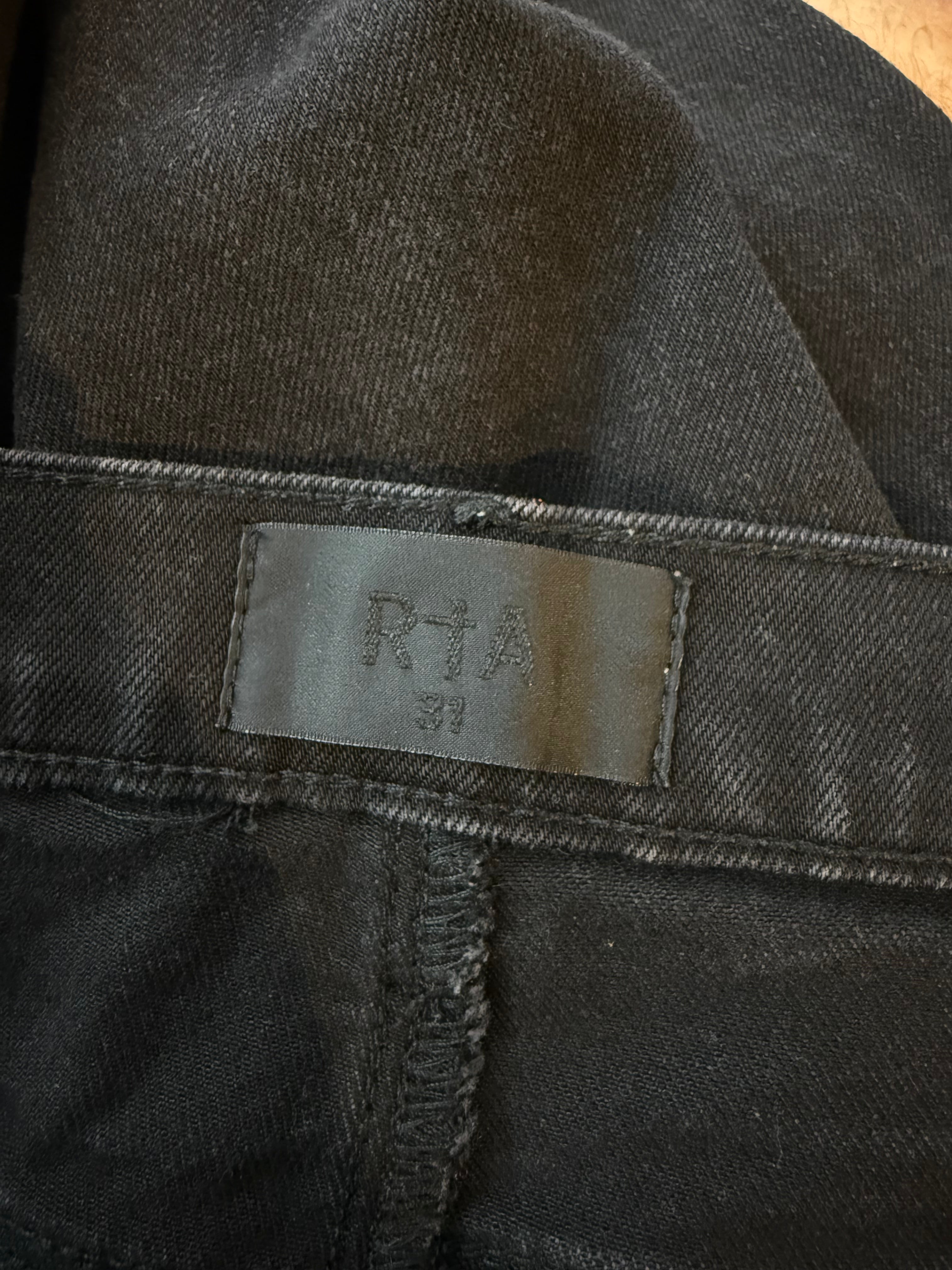 RTA Jeans Black Rip Used 31