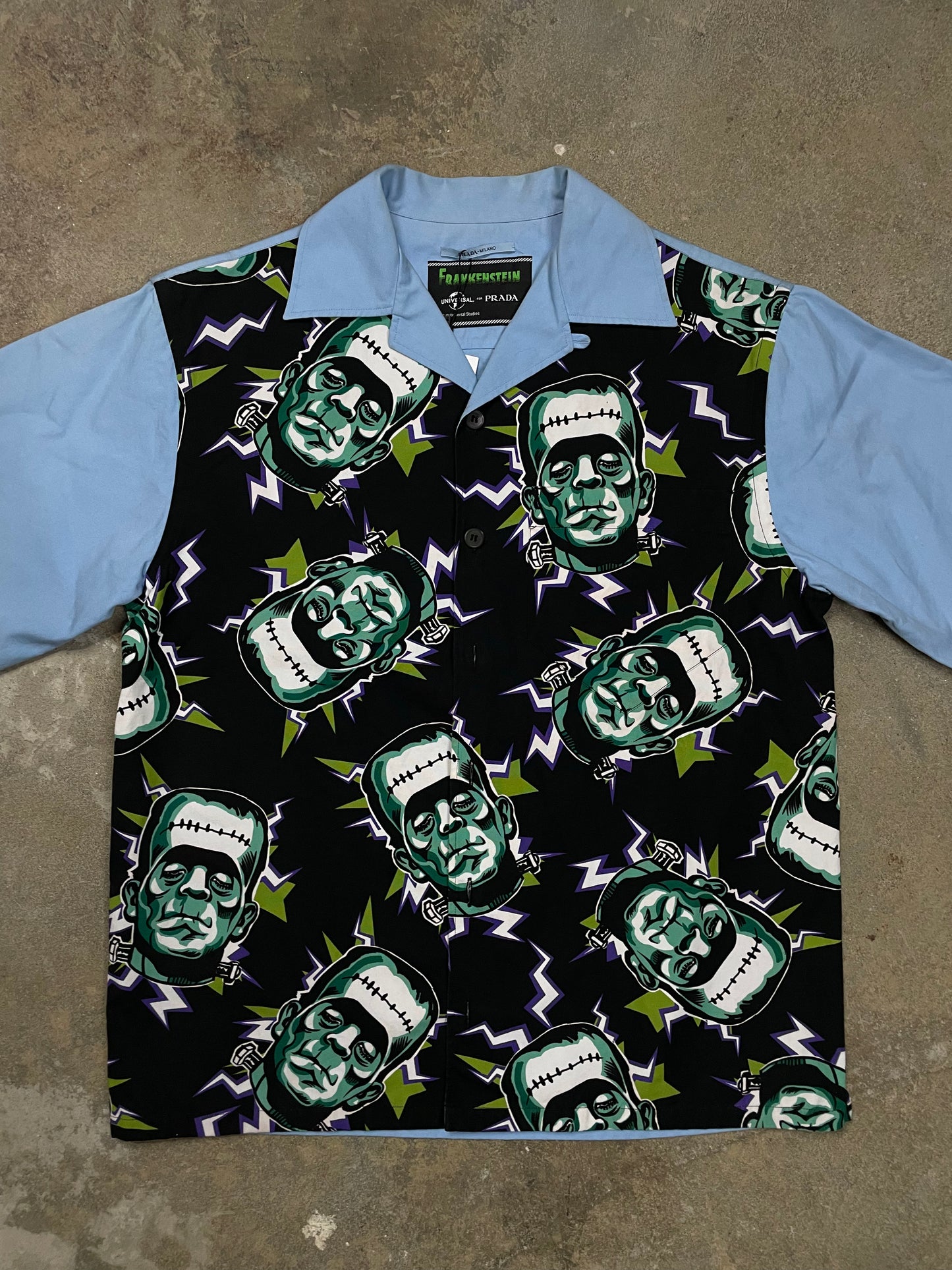 Prada Frankenstein Button Up Double Panel XS Used