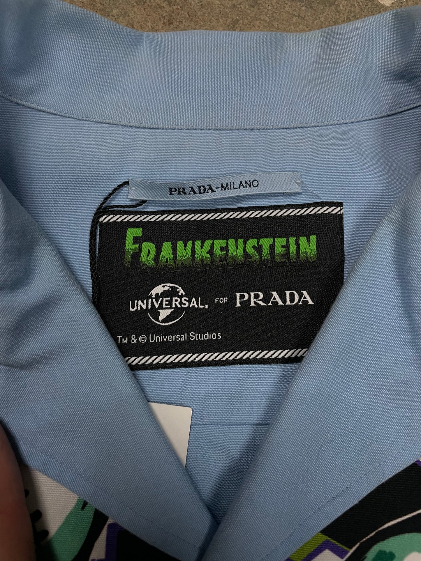 Prada Frankenstein Button Up Double Panel XS Used