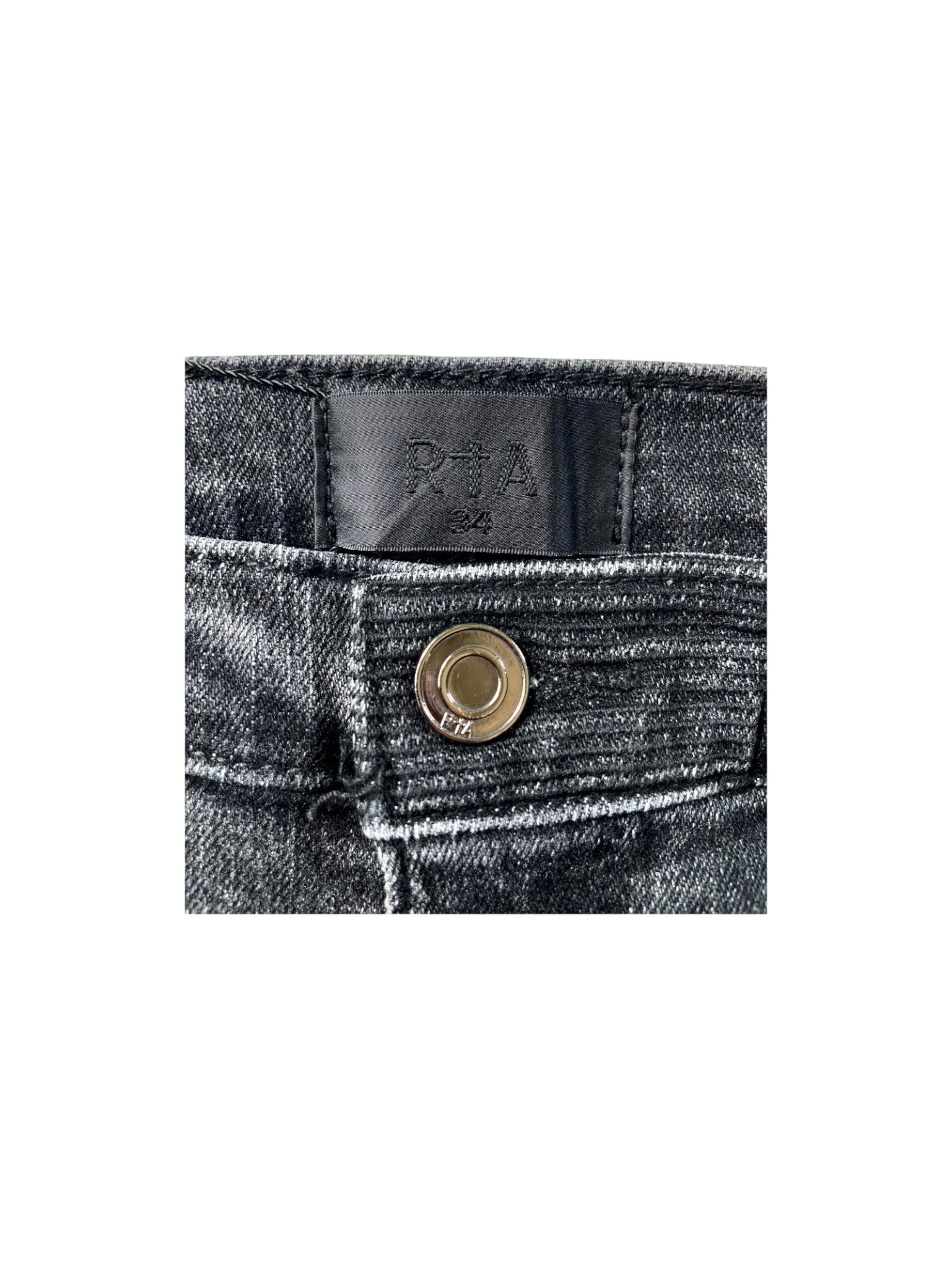 RTA Ripped Black Wash Jeans