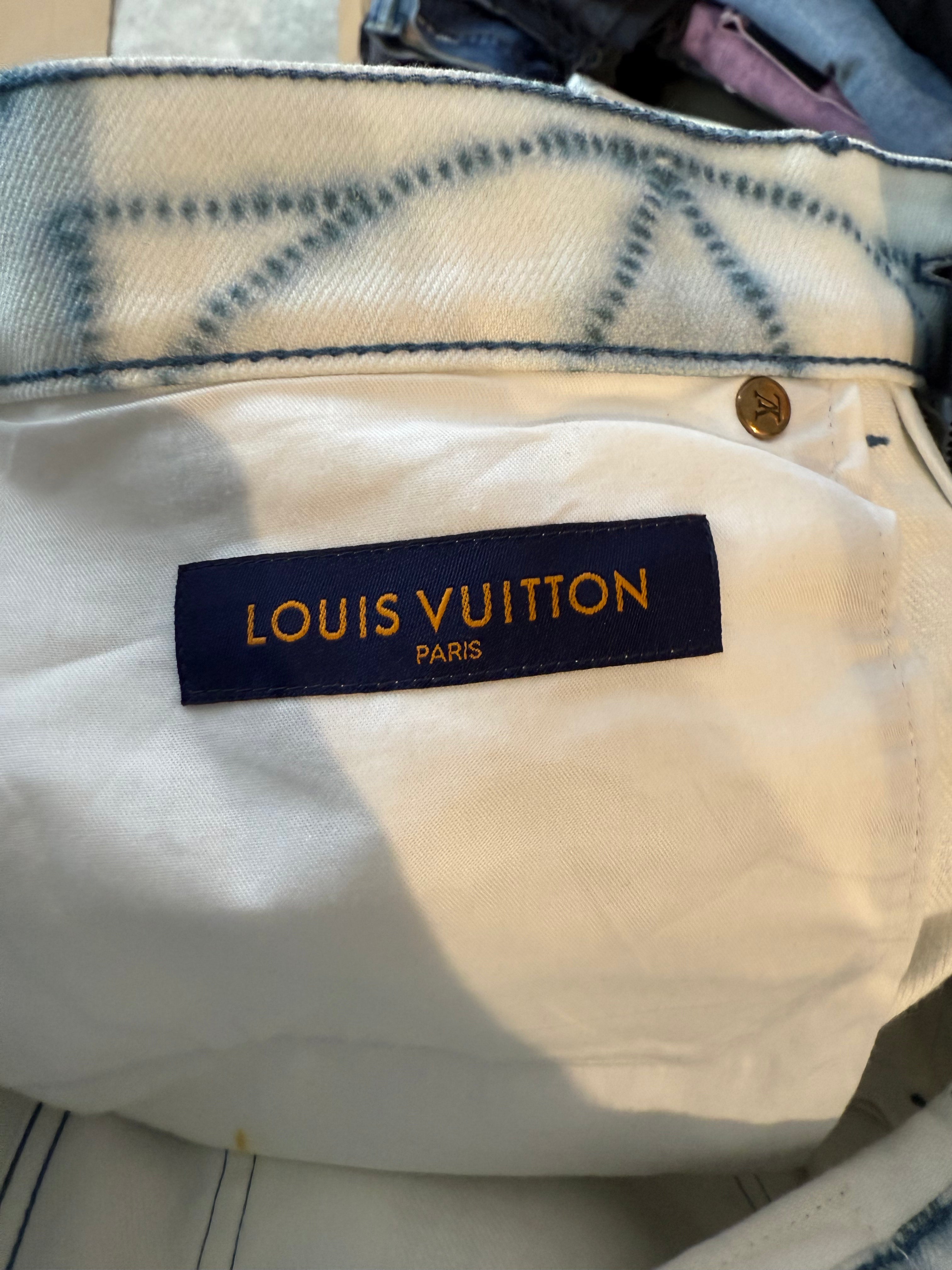 LV Tie Dye Monogram Denim Used 32