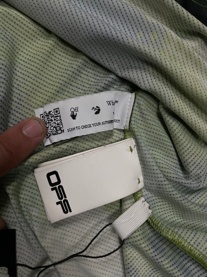 Off White Mesh Tee Green Used XL
