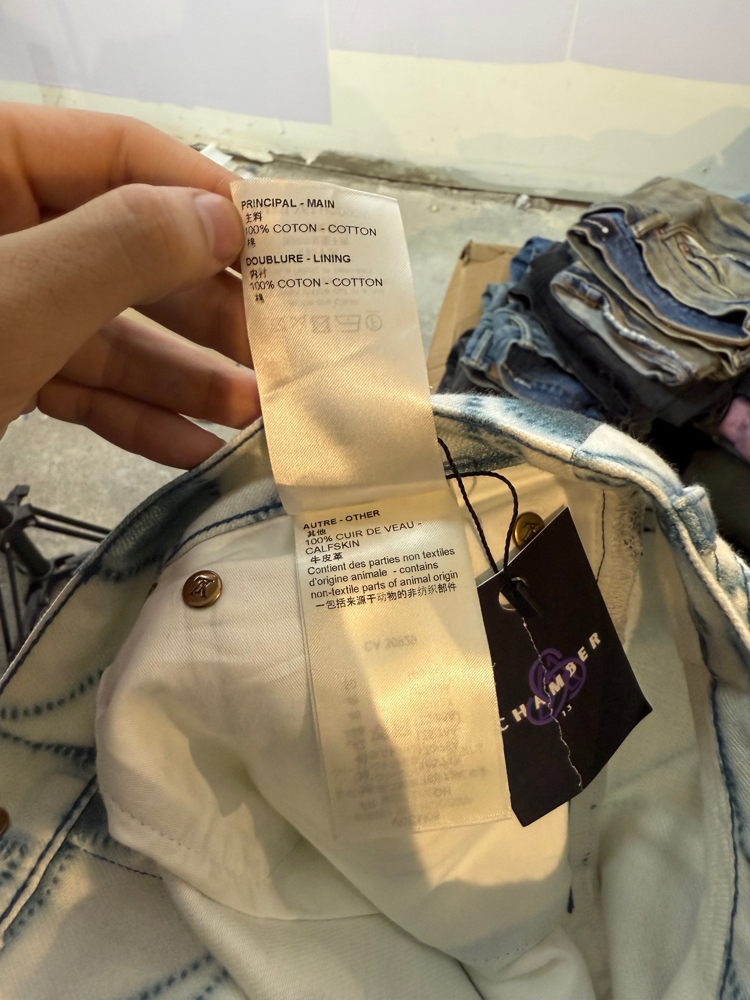 LV Tie Dye Monogram Denim Used 32