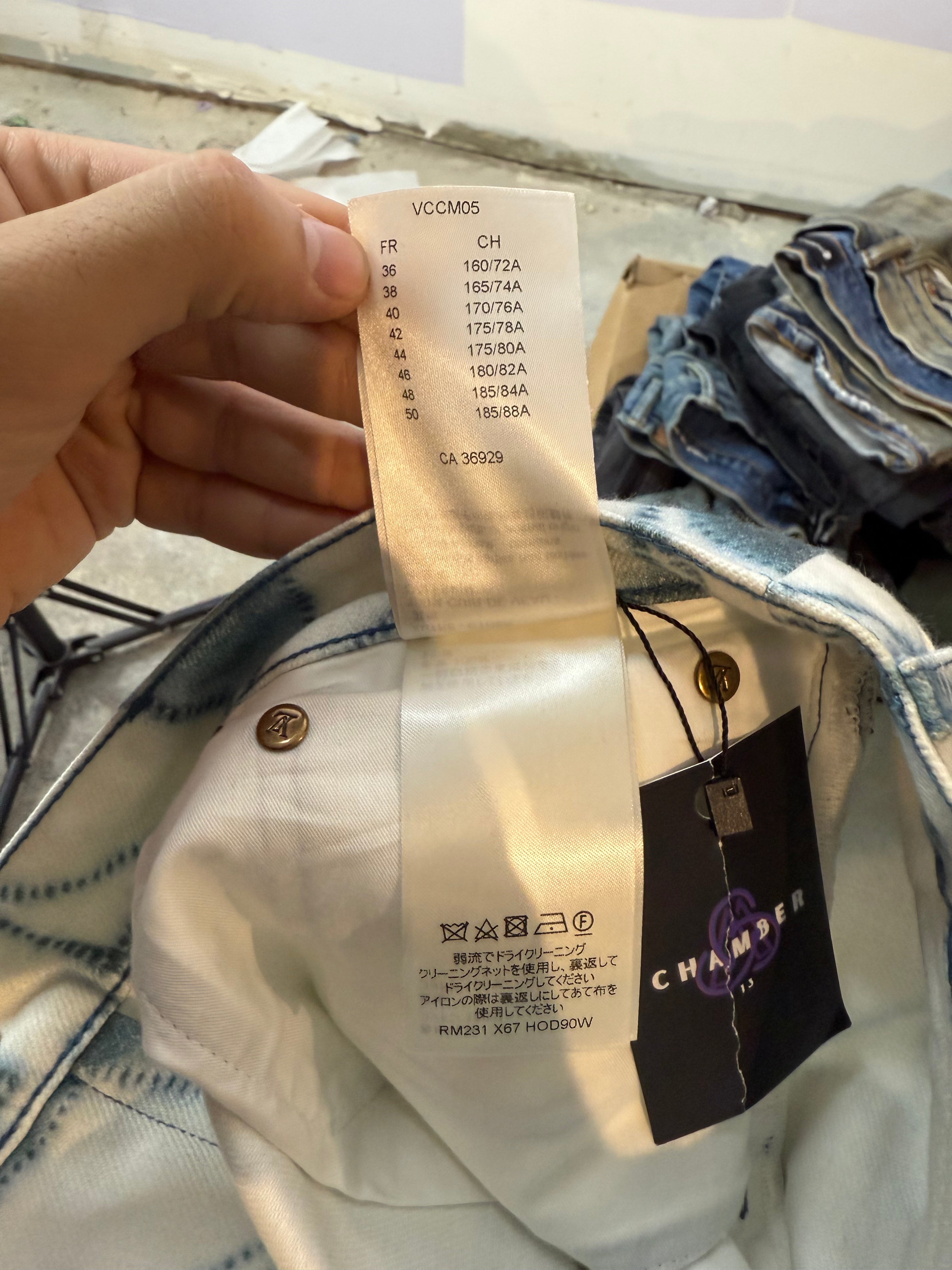 LV Tie Dye Monogram Denim Used 32