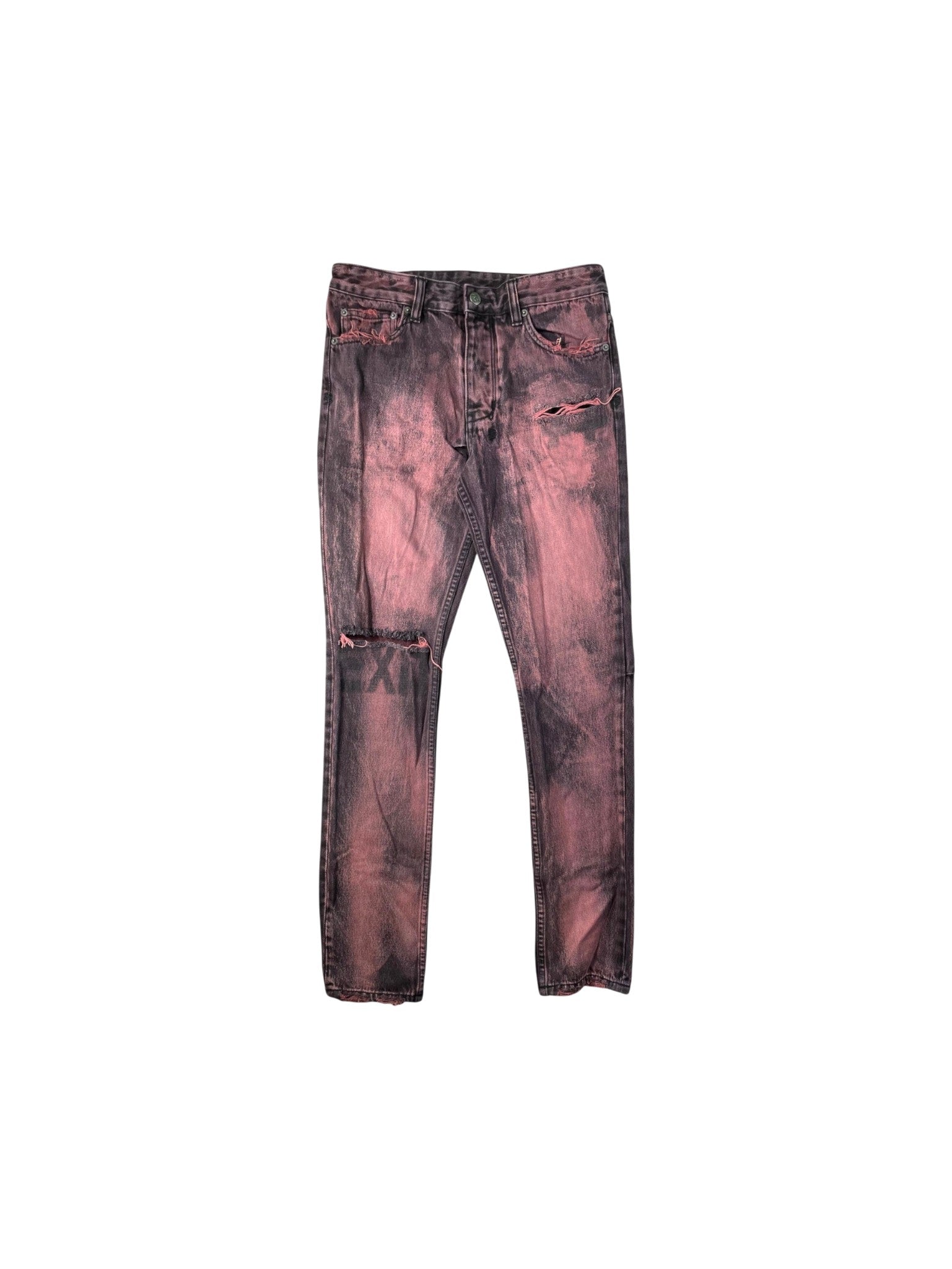 Ksubi Black & Red Wash Jeans