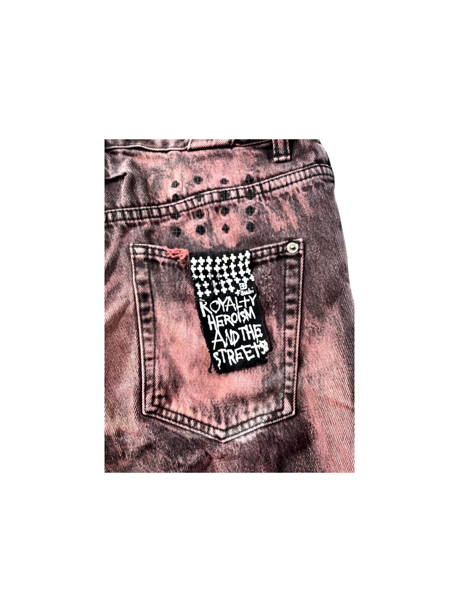 Ksubi Black & Red Wash Jeans