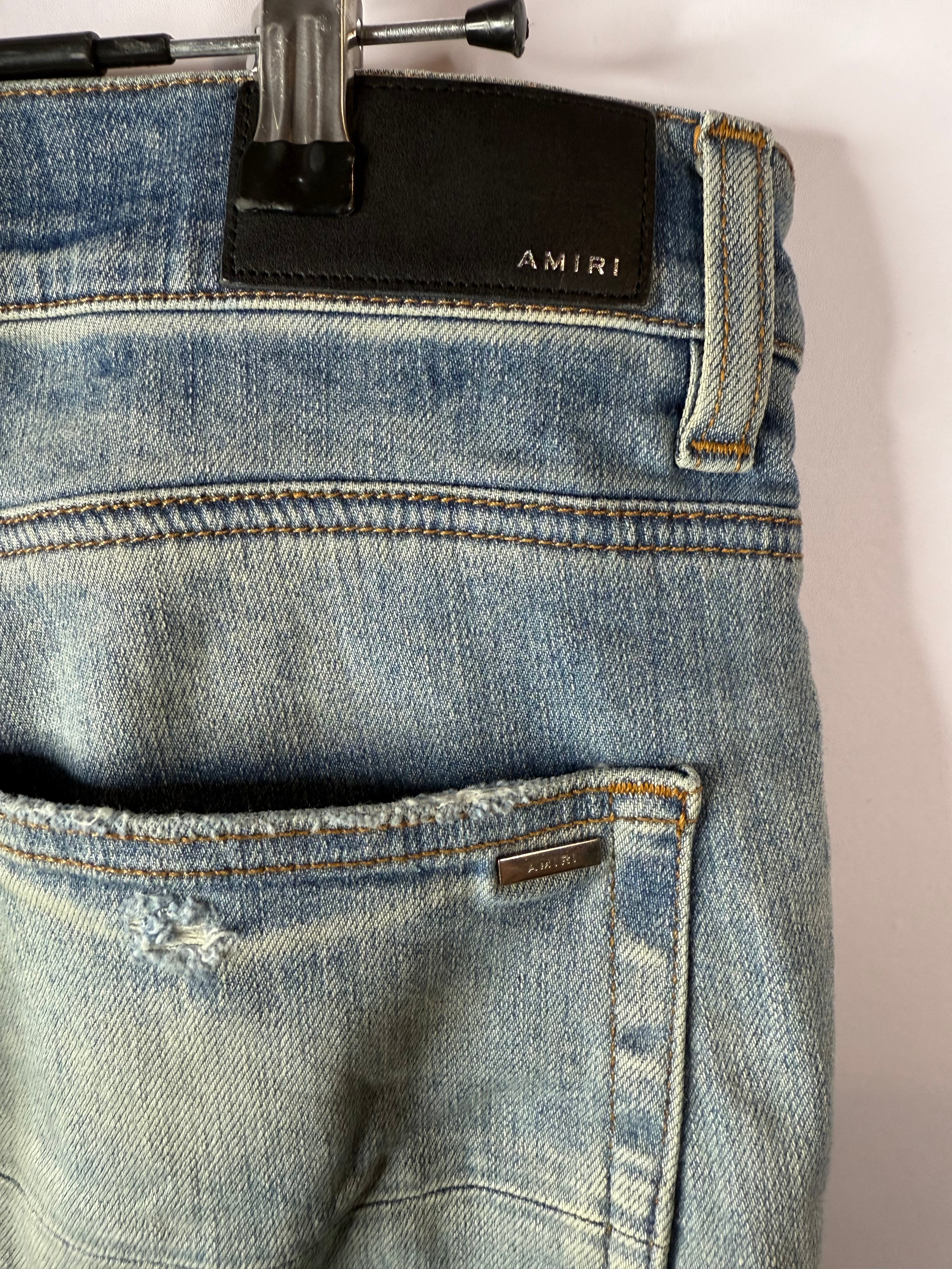 Amiri MX2 Blue Plaid Jeans Used 36