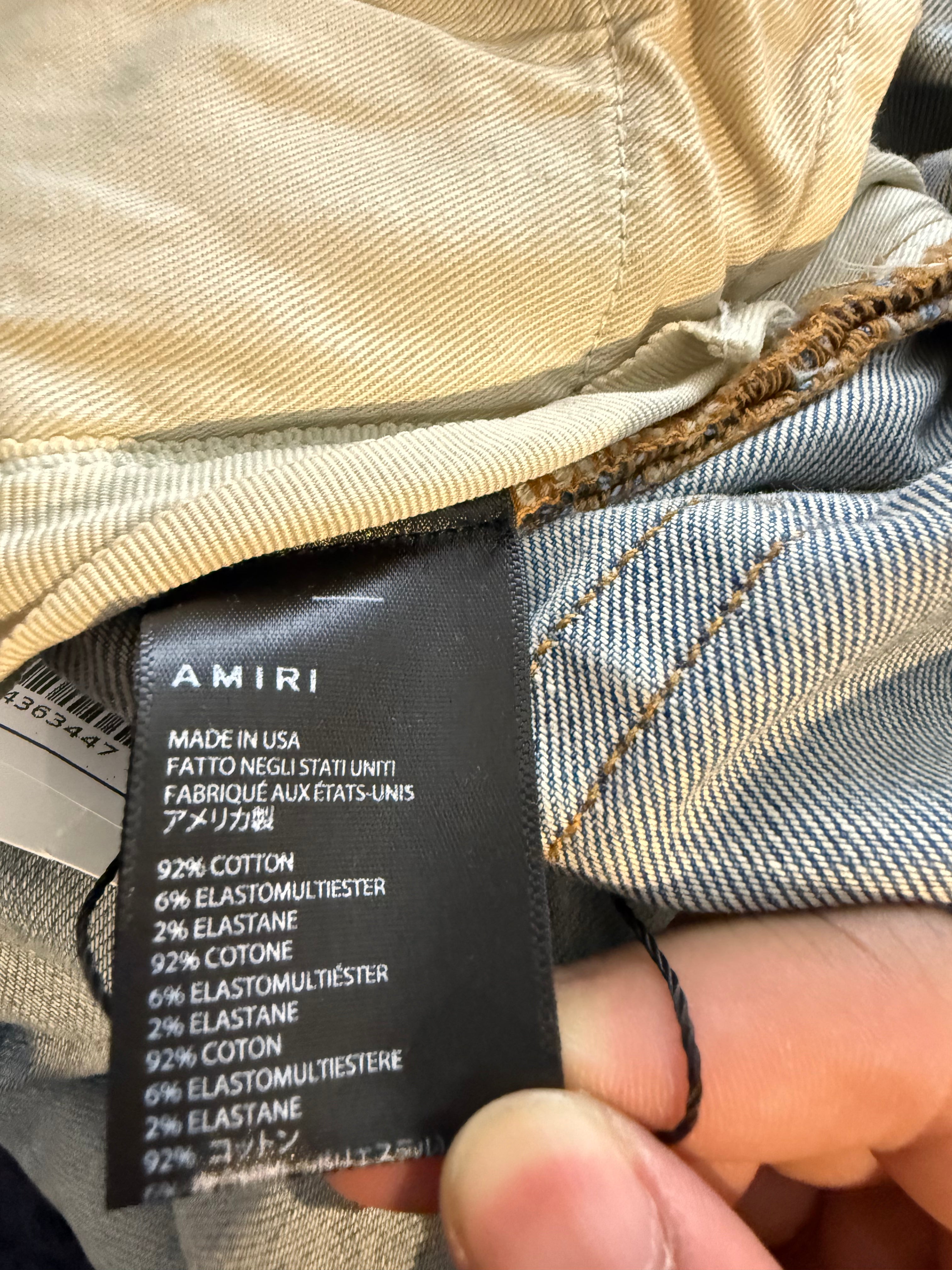 Amiri MX2 Blue Plaid Jeans Used 36