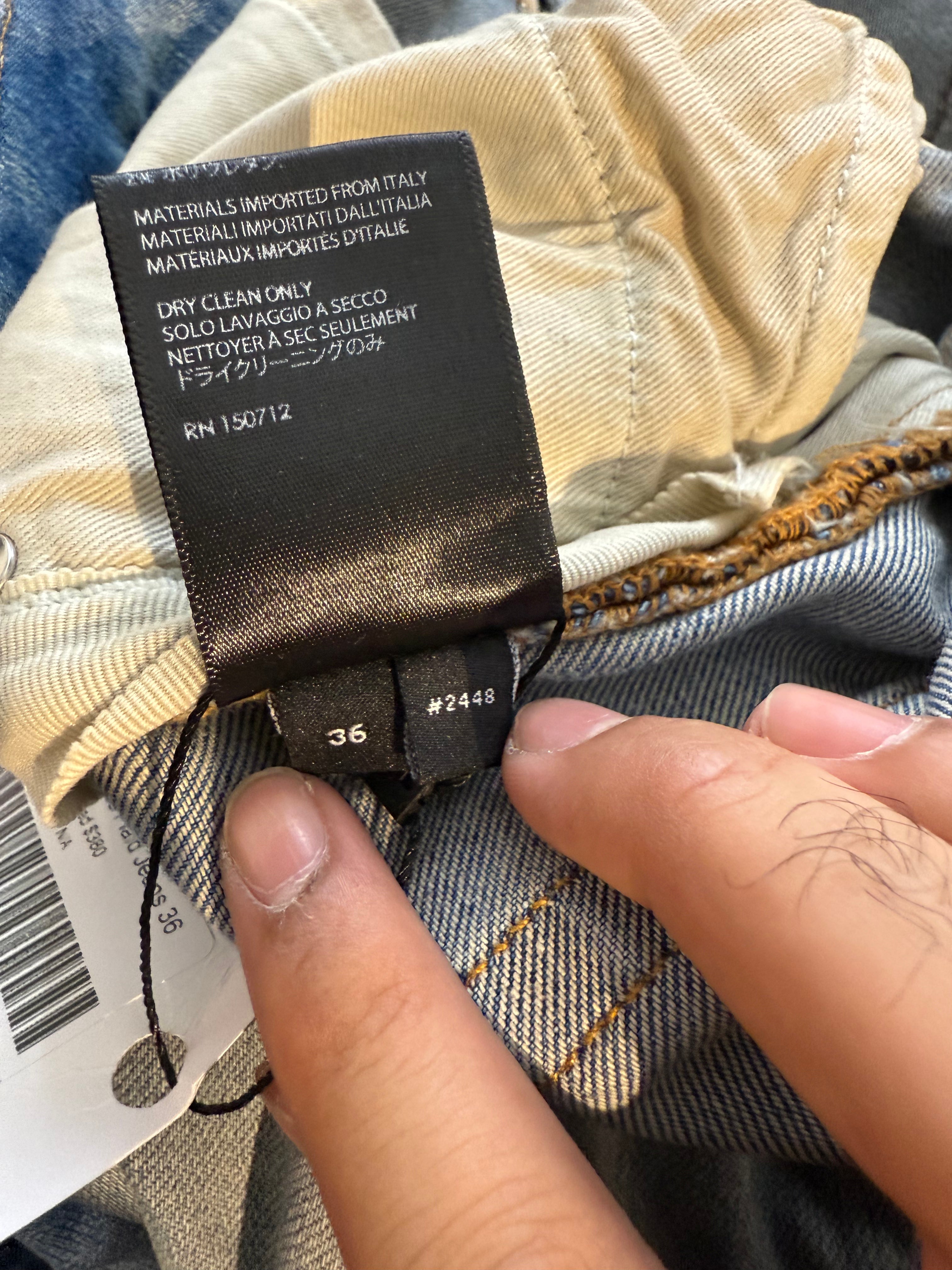 Amiri MX2 Blue Plaid Jeans Used 36