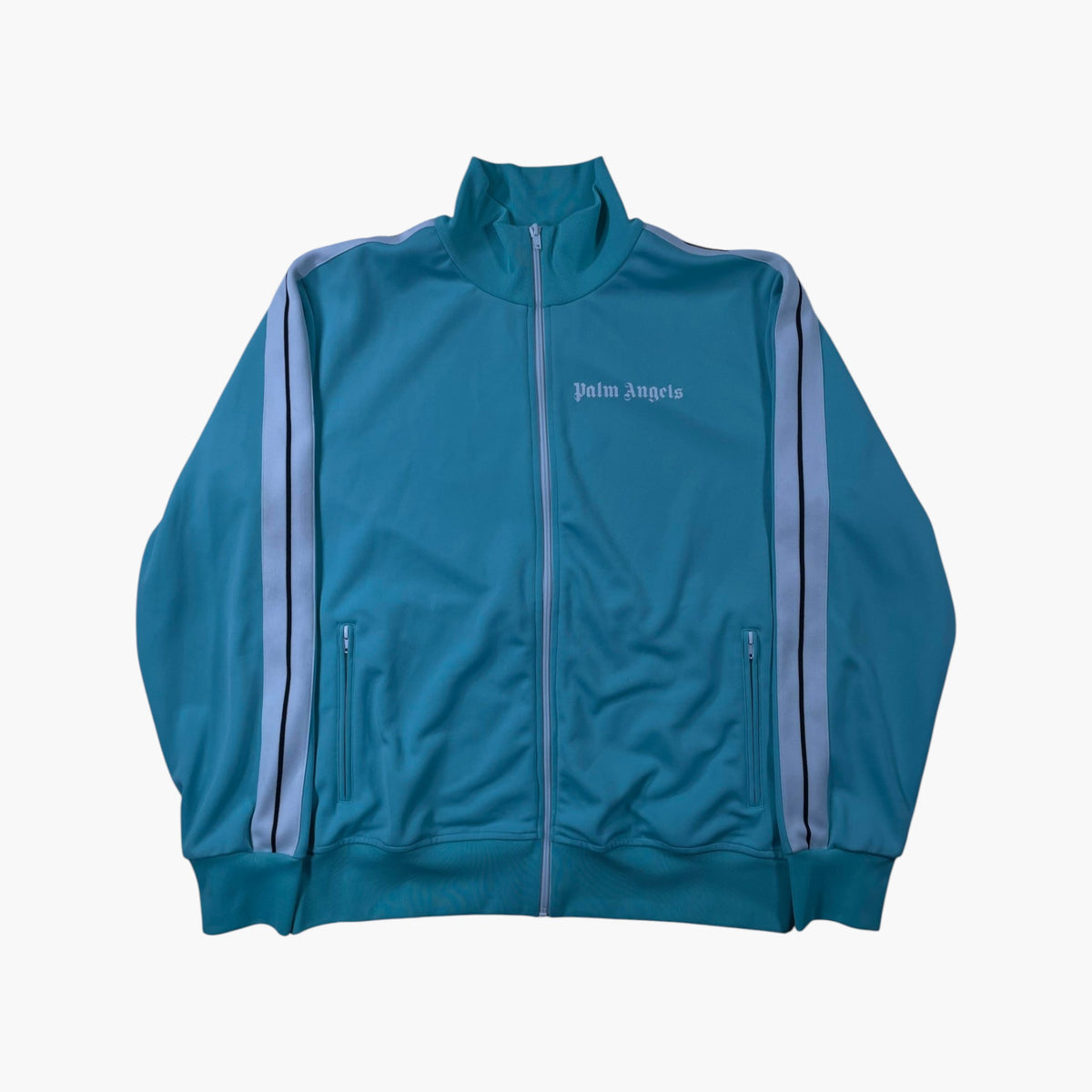 Palm Angels TIffany Blue Striped Track Jacket