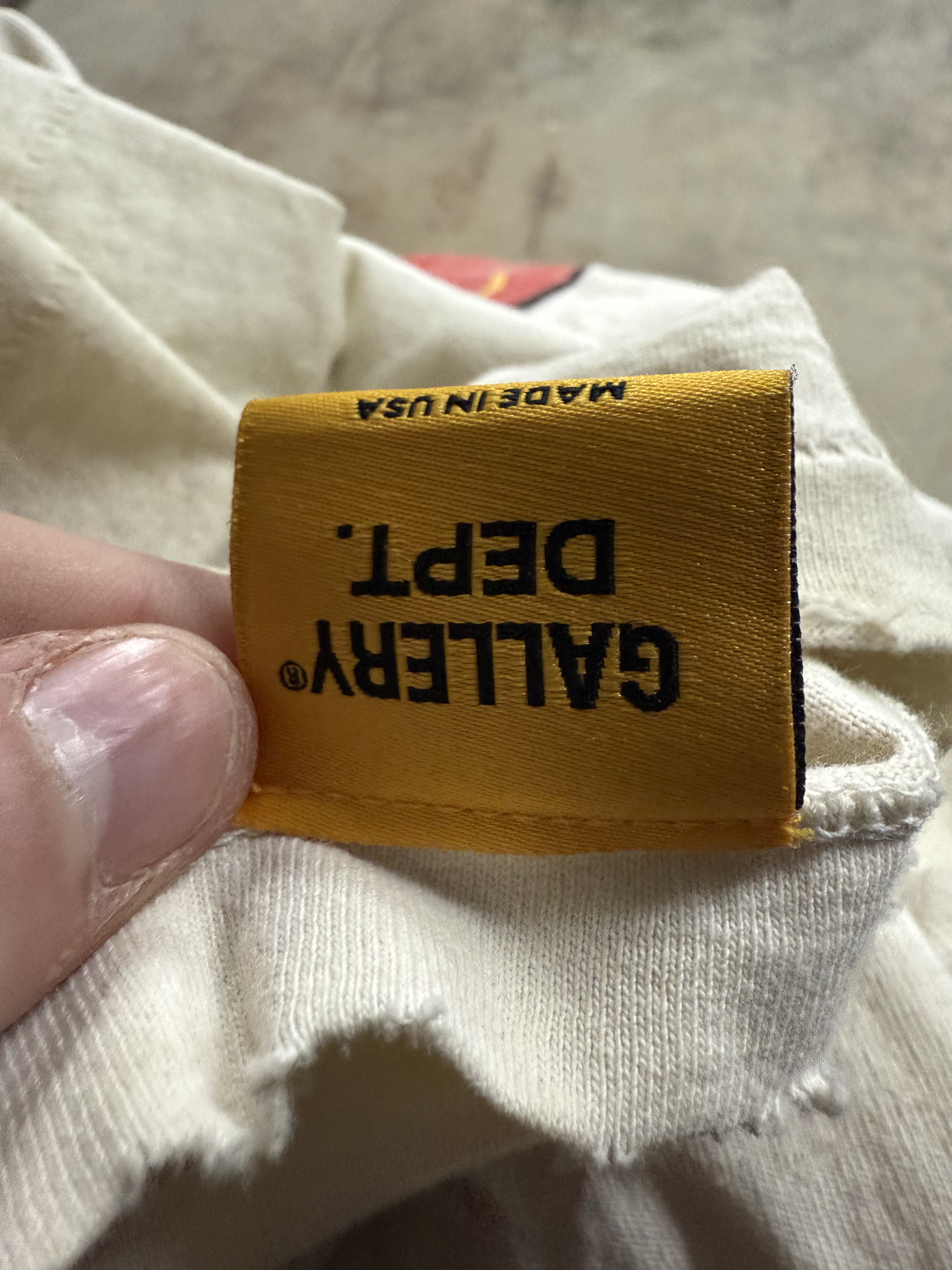 Gallery Dept Doc Johnson Tee Cream Red Used XL