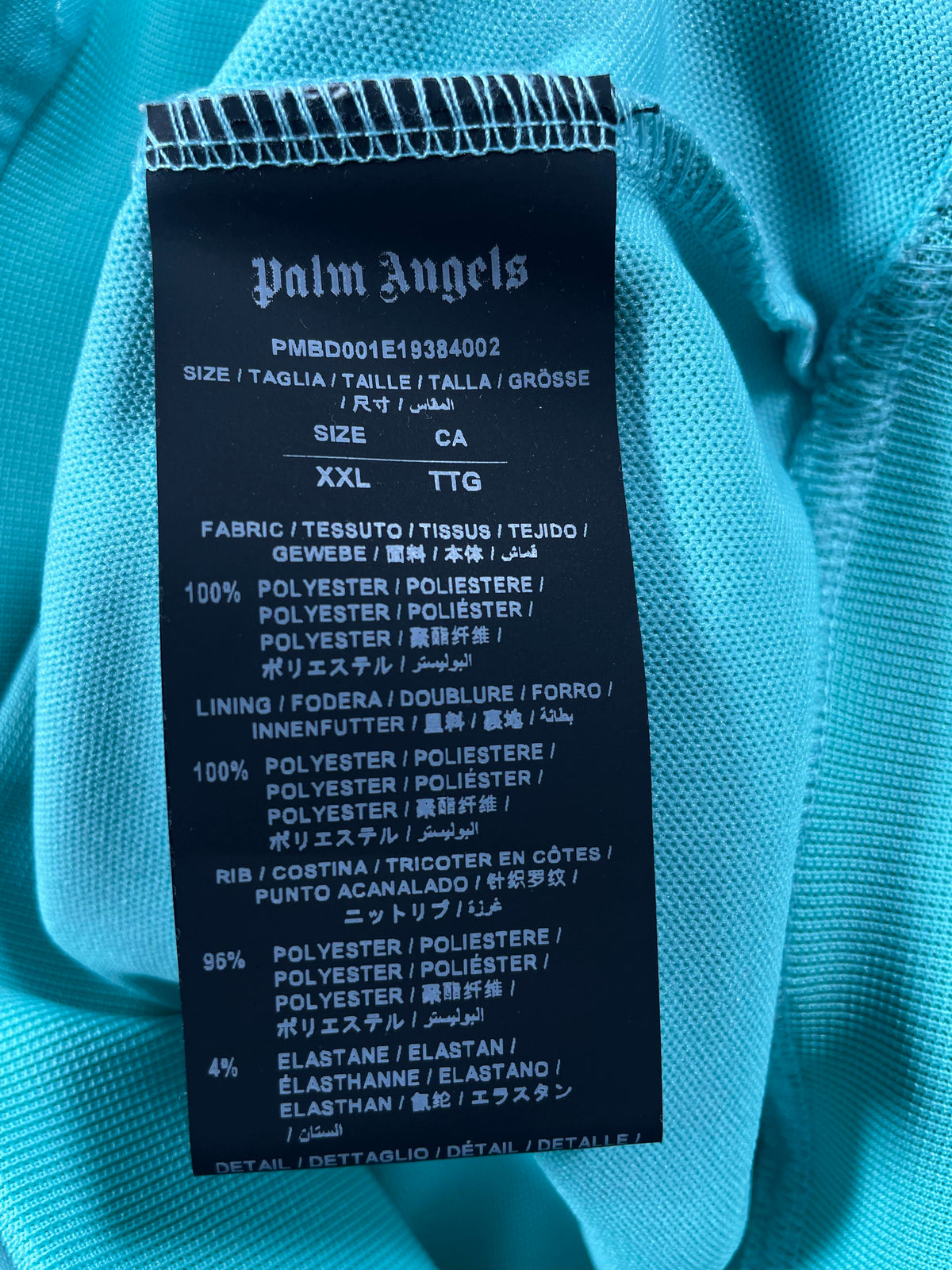 Palm Angels TIffany Blue Striped Track Jacket