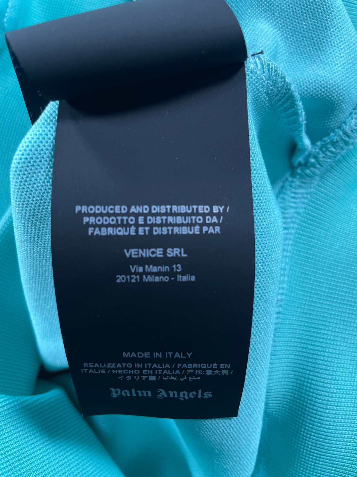 Palm Angels TIffany Blue Striped Track Jacket