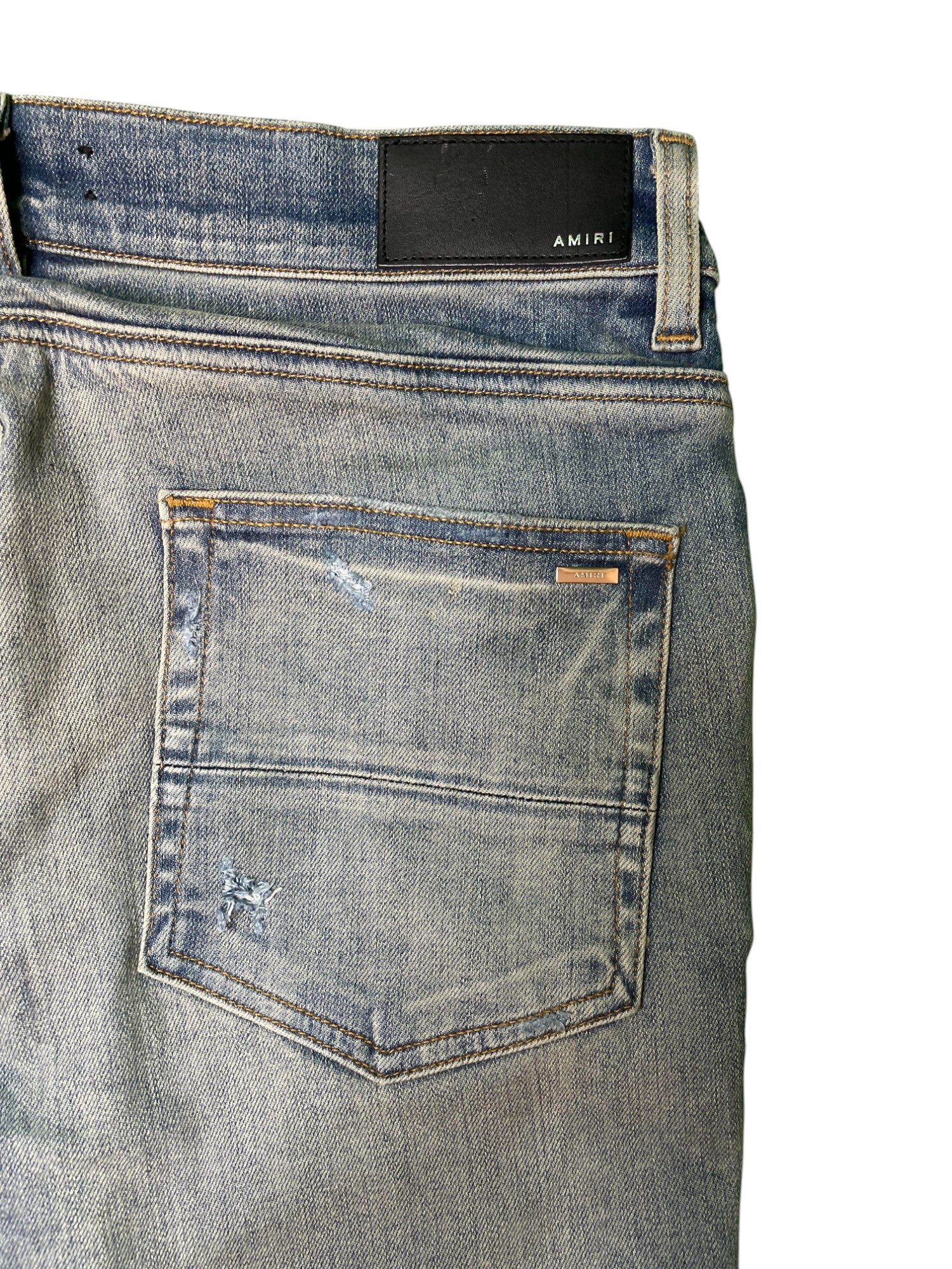 Amiri MX2 'Bee' Patch Blue Jeans