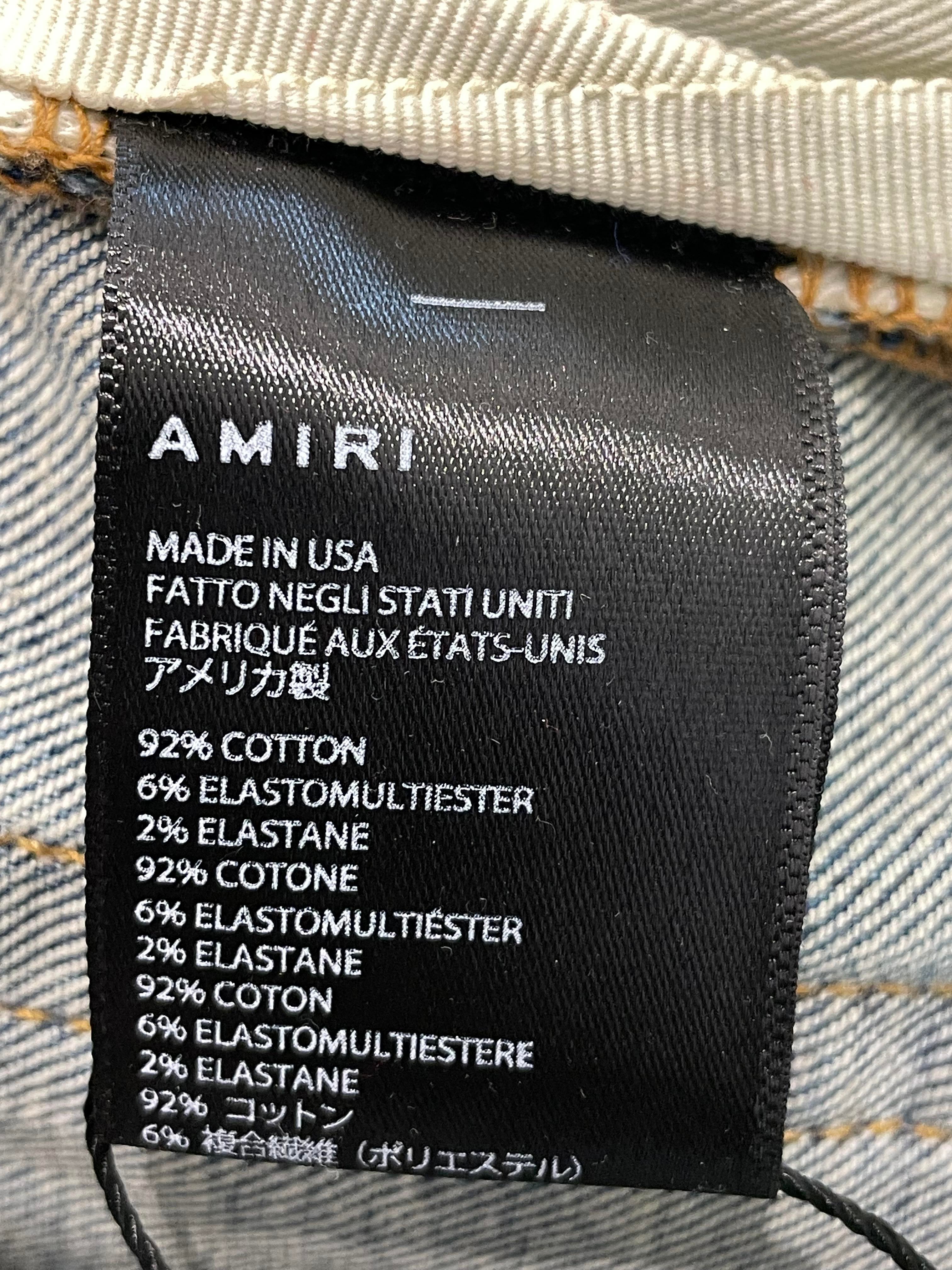 Amiri MX2 'Bee' Patch Blue Jeans