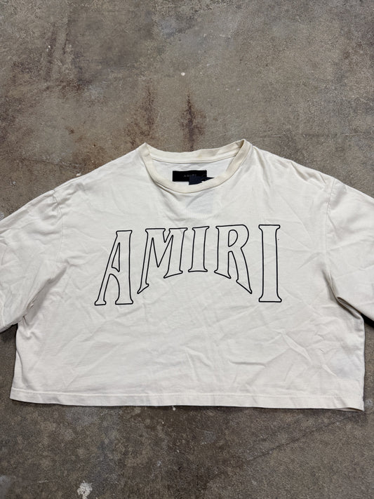 Amiri Cropped Shirt Back Sun Logo Used XL