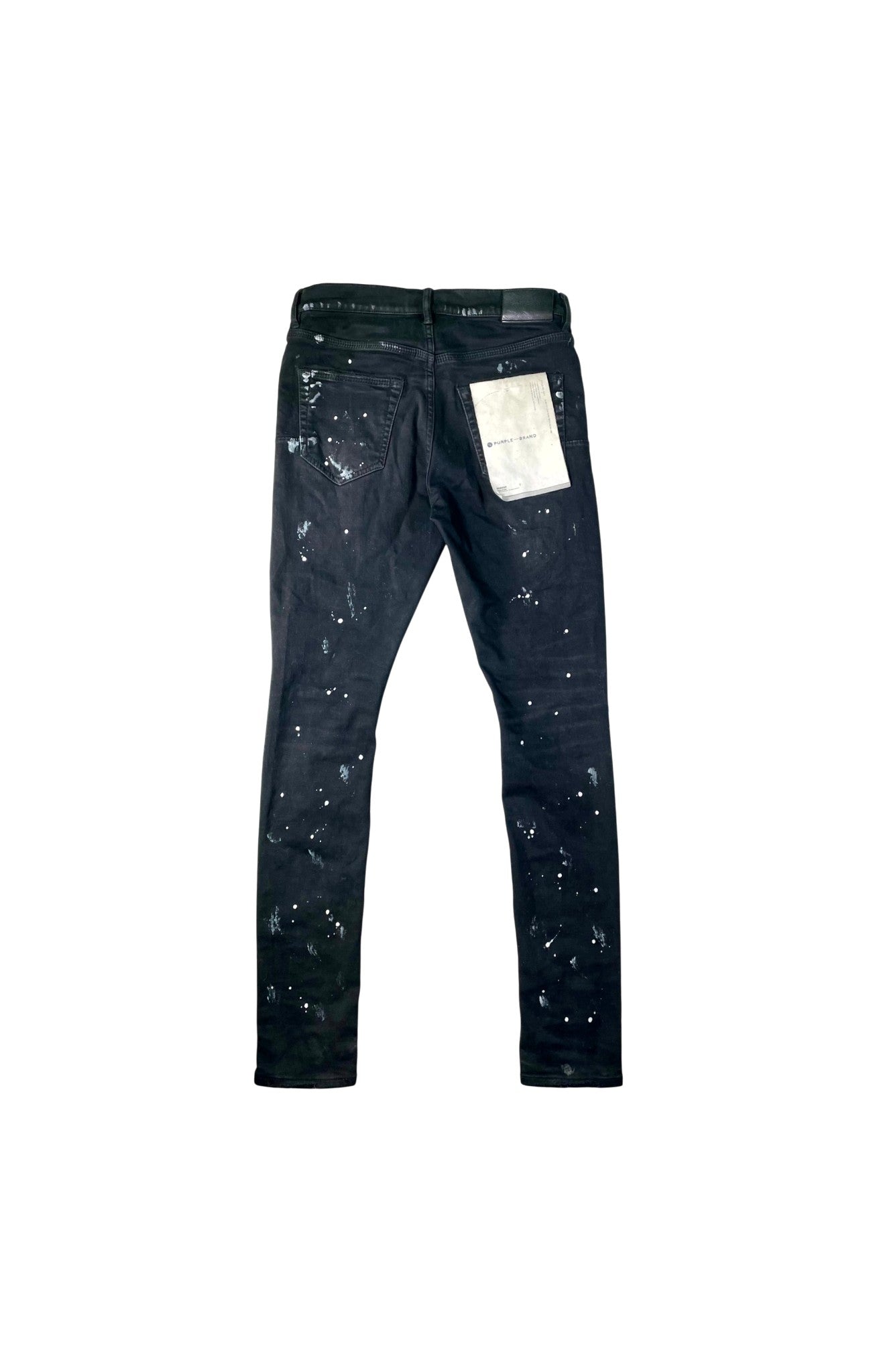 Purple Brand Splatter Ripped Black Jeans