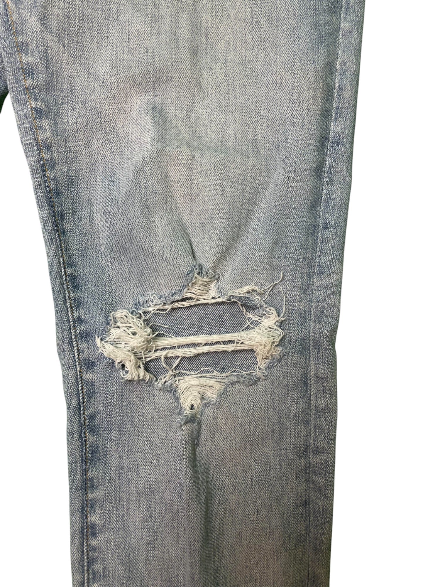 Amiri Side Logo Paint Drip Light Wash Jeans